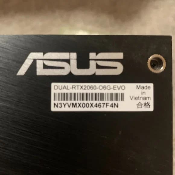 ASUS Nvidia 2060GPU, Lightly Used