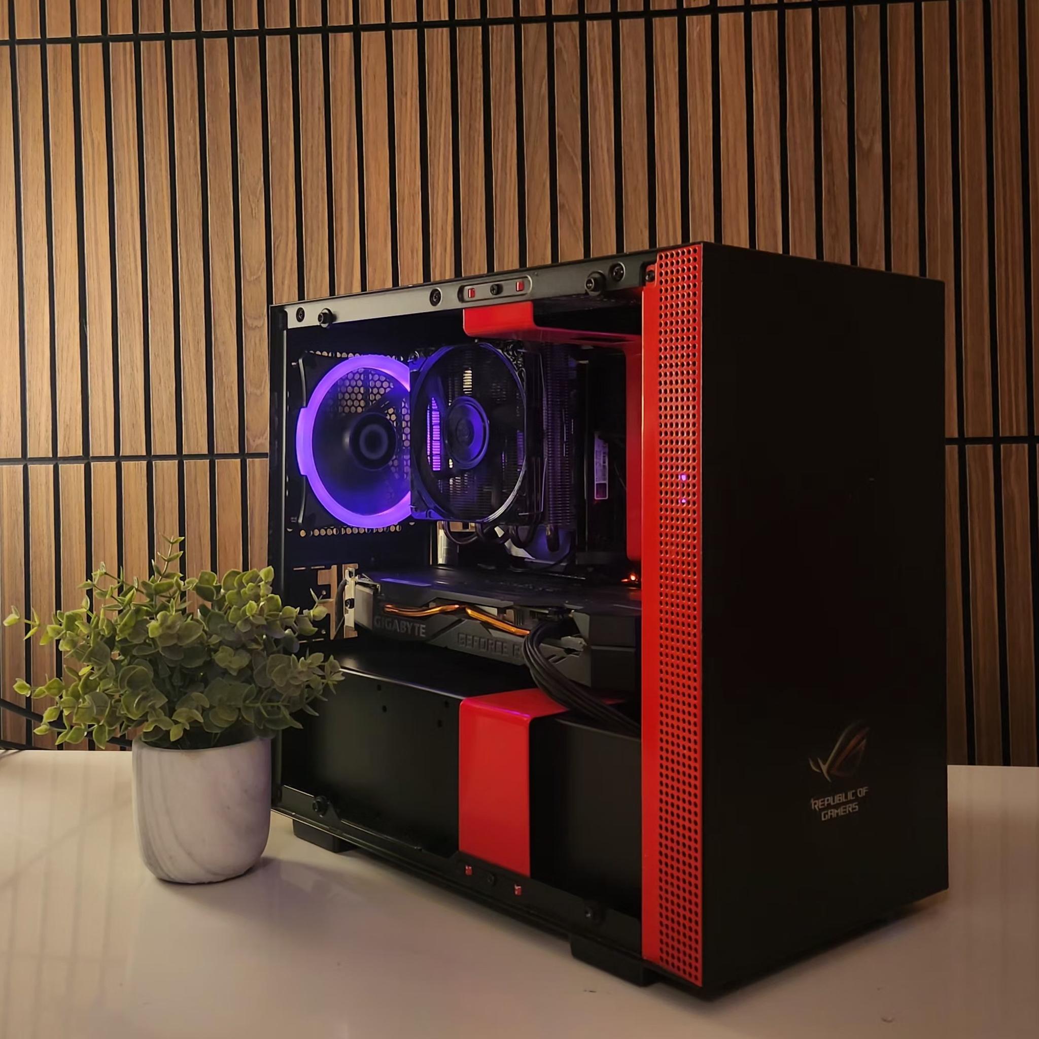 RED/Black Gaming PC | RTX 2070 | i7-8700K | 32GB RAM | 512GB NVMe | WiFi | Mini-ITX | WIN11/BT