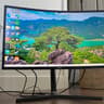 Two 32" Curved Samsung C32HG70 Monitors