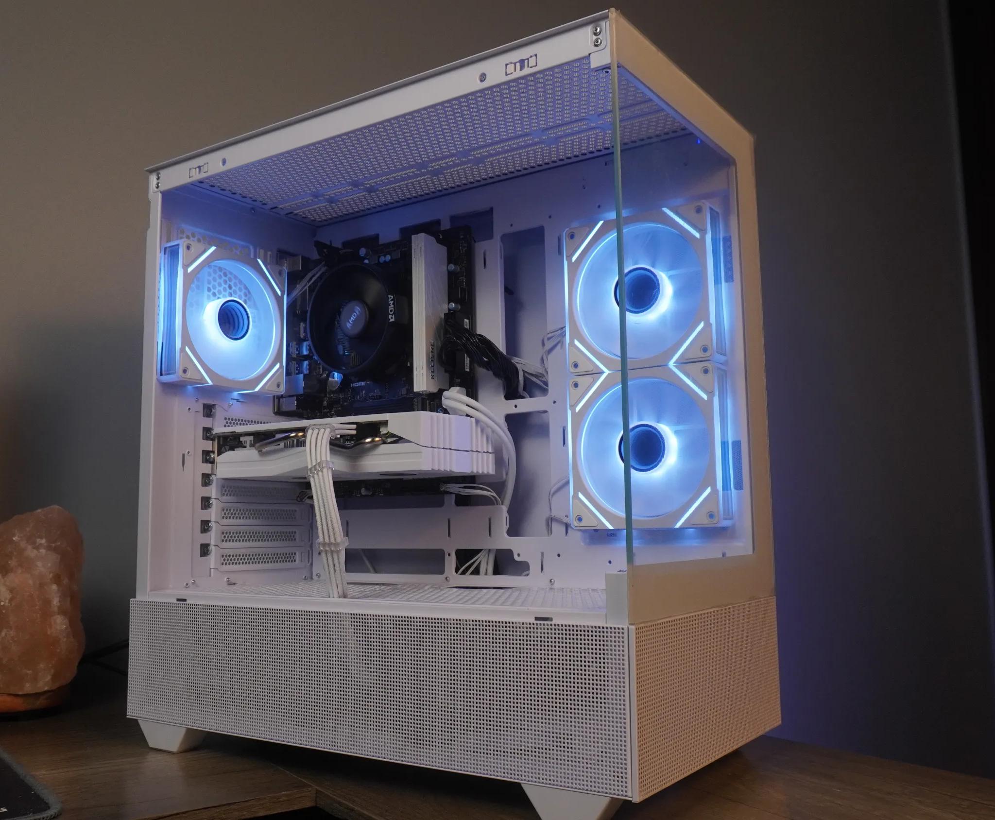 🤍ALL WHITE🤍 Starter GAMING MACHINE 🧡RX 580 2048SP 🧡 Ryzen 5 5500 | 32GB | 1TB...