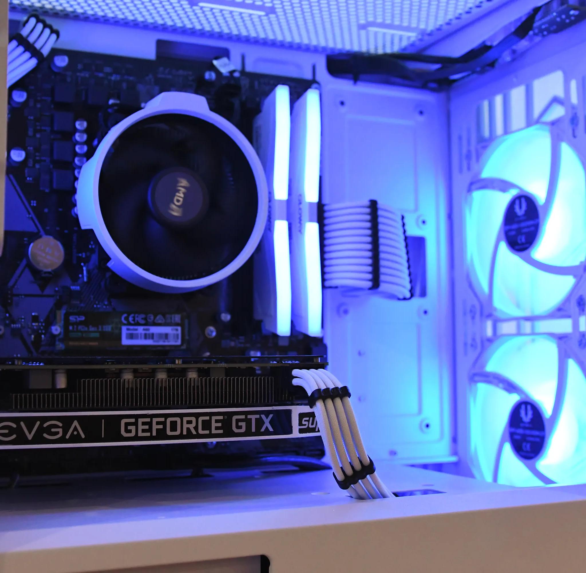 🔵⚪ Ryzen 5 3600 | GTX 1660 Super SC | 16GB 3600MHz CL18 - White and Blue Gaming PC