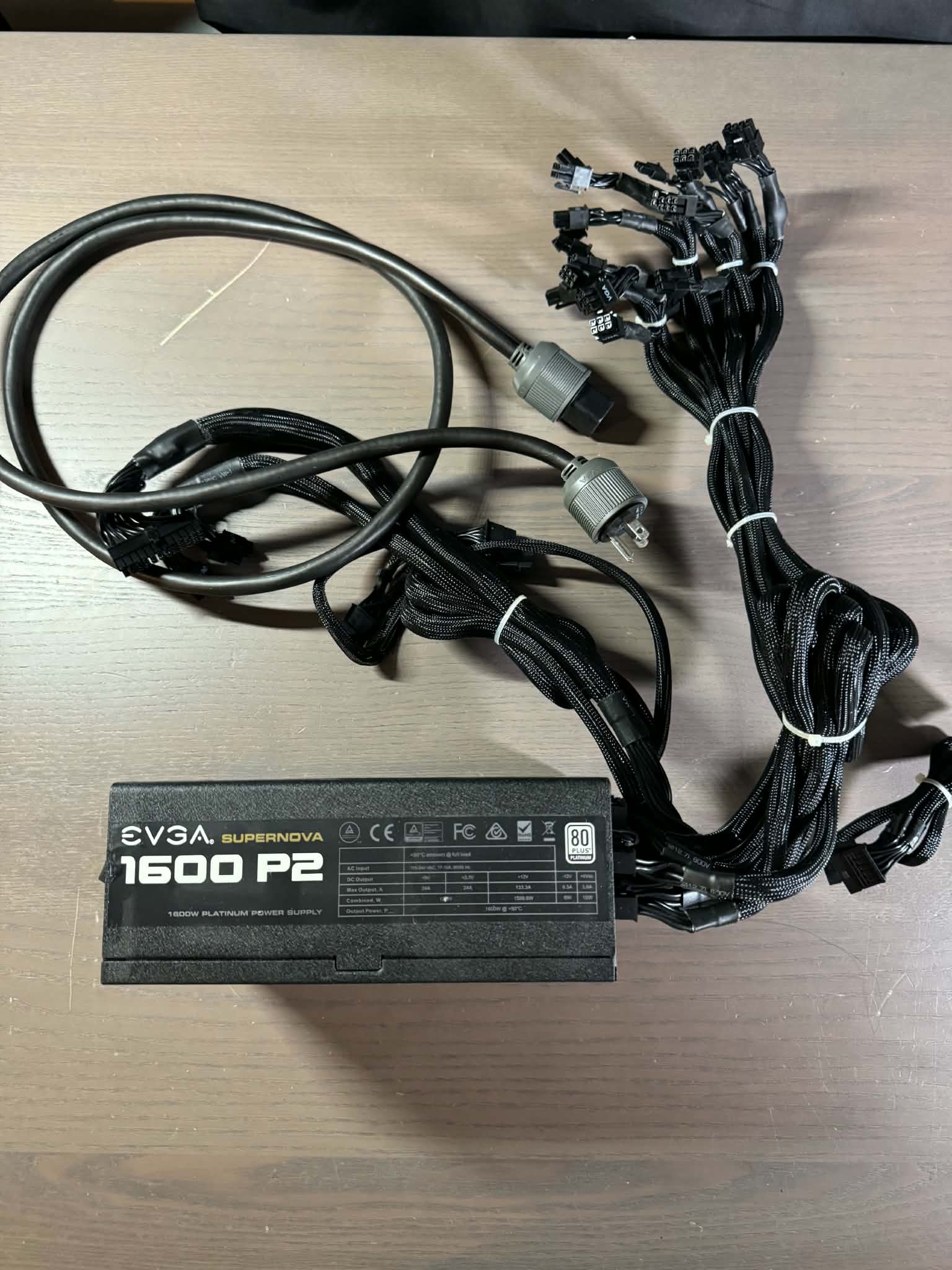 EVGA Supernova 1600W P2 80+ Platinum Power Supply 220-P2-1600 PSU