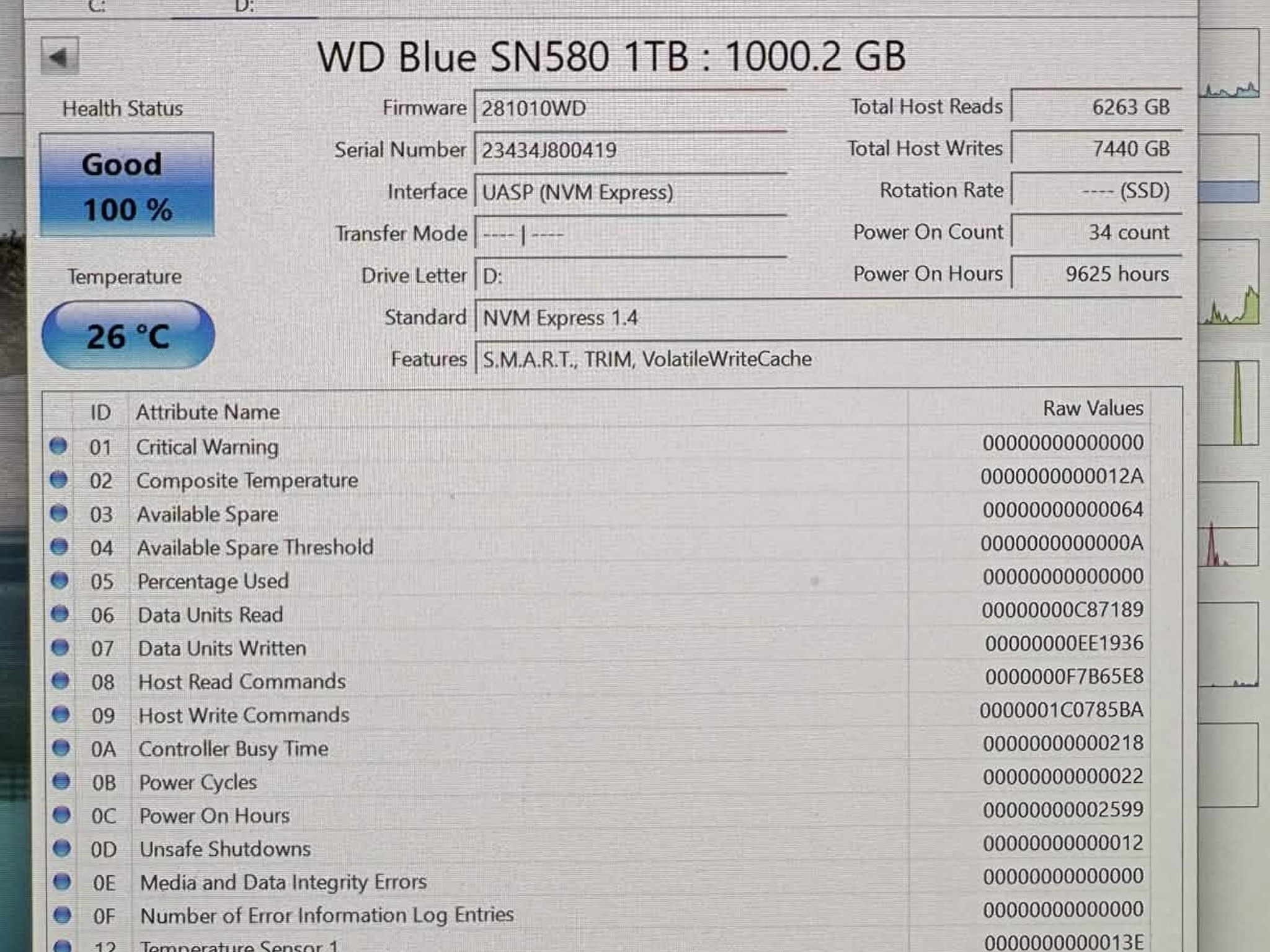 WD Blue SN580 1TB NVMe M.2 SSD