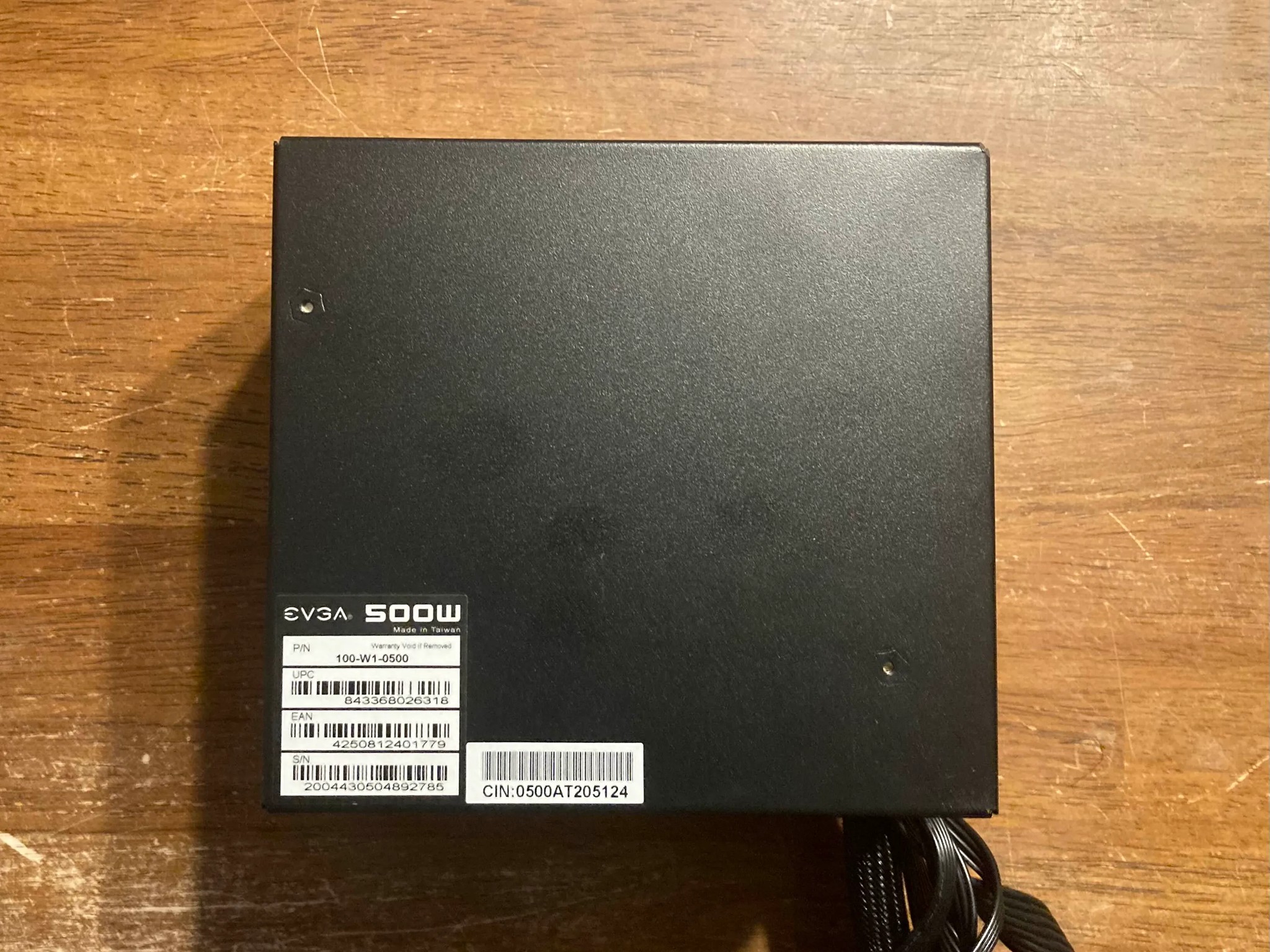 EVGA 500 W1 500 Watt 80+ White ATX Power Supply