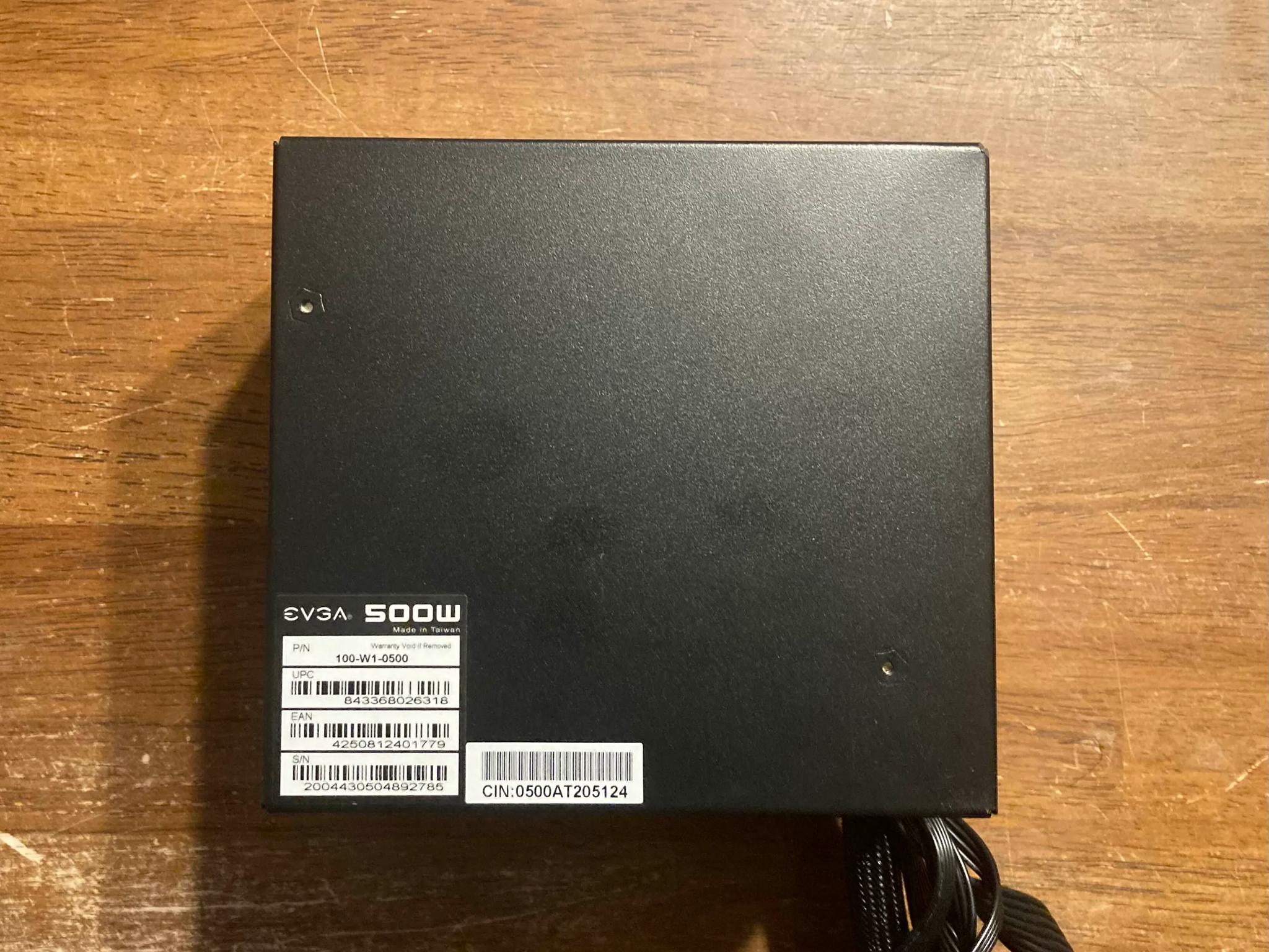 EVGA 500 W1 500 Watt 80+ White ATX Power Supply
