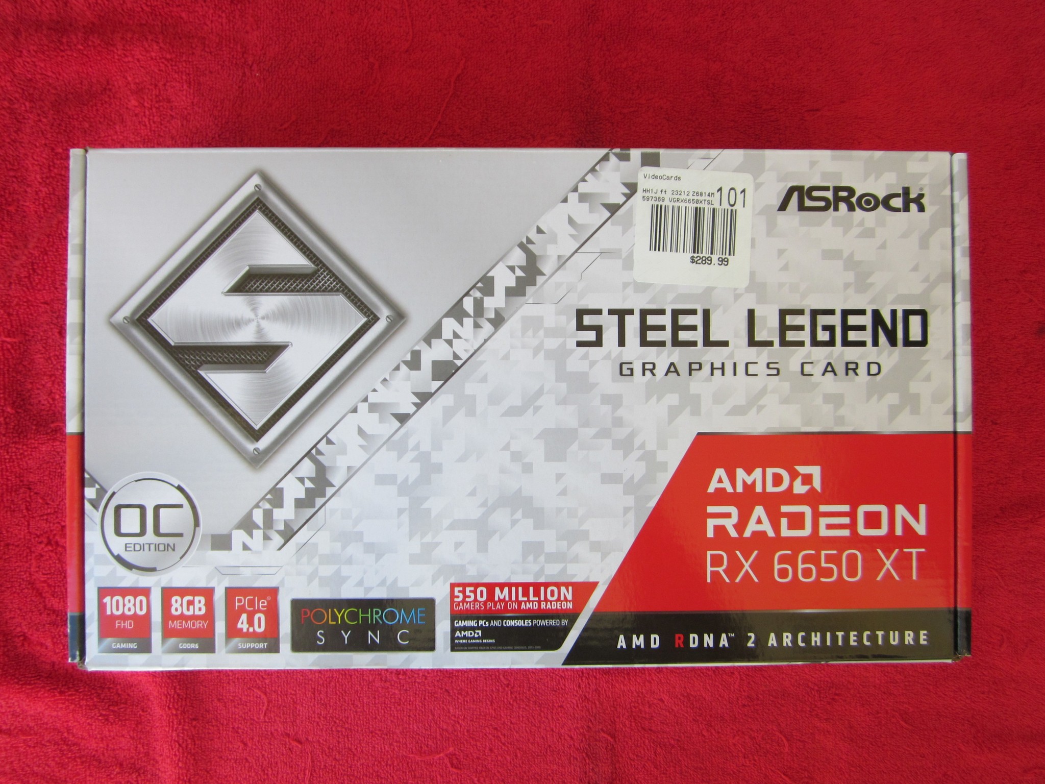 NEW! ASRock AMD Radeon RX 6650 XT GDDR6 8GB Steel Legend White Gaming Graphics Card