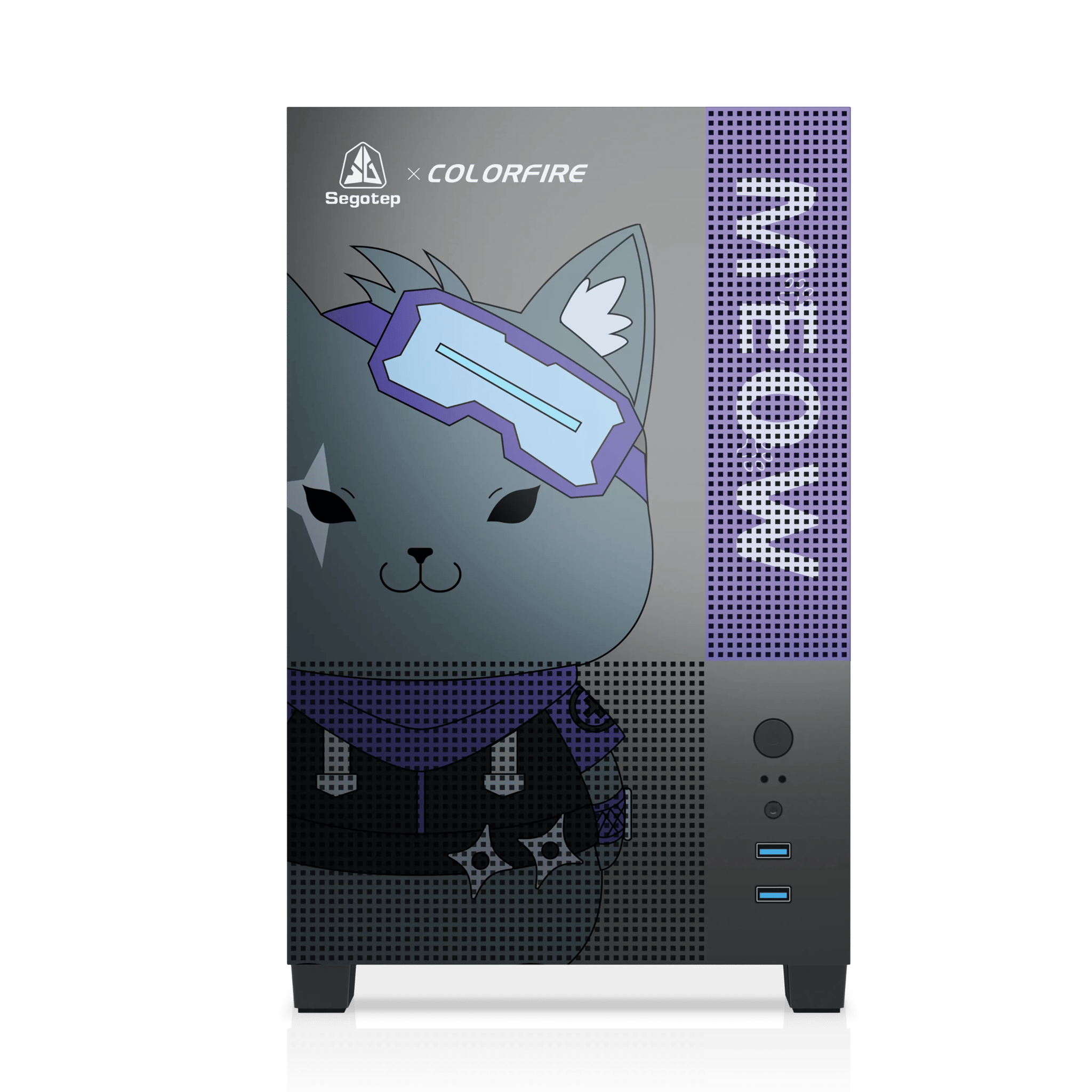 🐾  Memphis-S Meow Ninja Ultimate Combo | Case + 3 RGB Meow Fans + Lightning Panel + Mouse Pad |