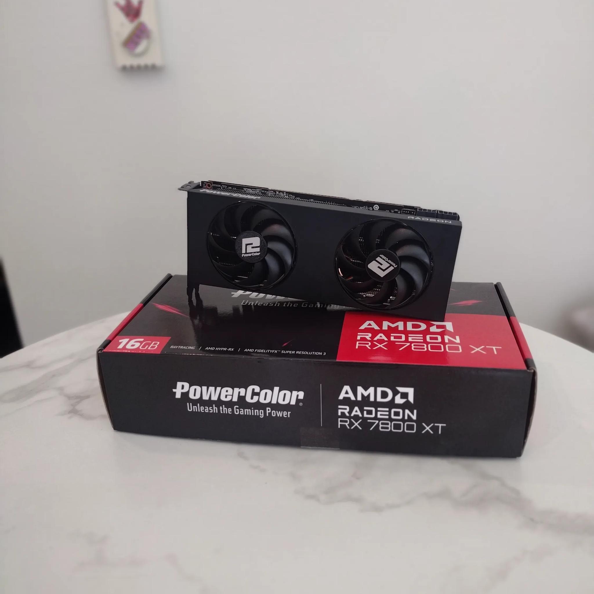 PowerColor Twin Fan AMD Radeon RX 7800 XT 16GB GDDR6 Open Box, Clean, Like New Condition
