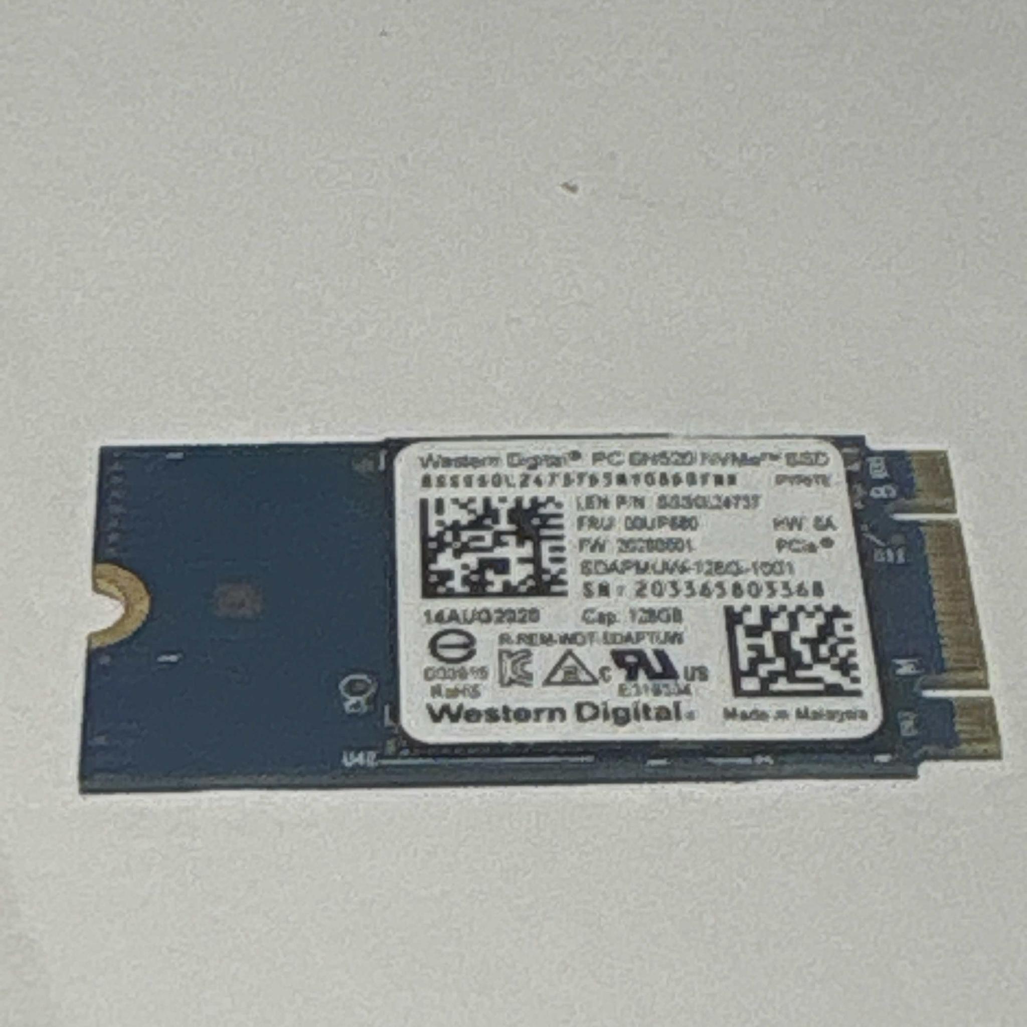 WD SN520 128GB NVMe SSD Tested Working 98% Health Low Hours