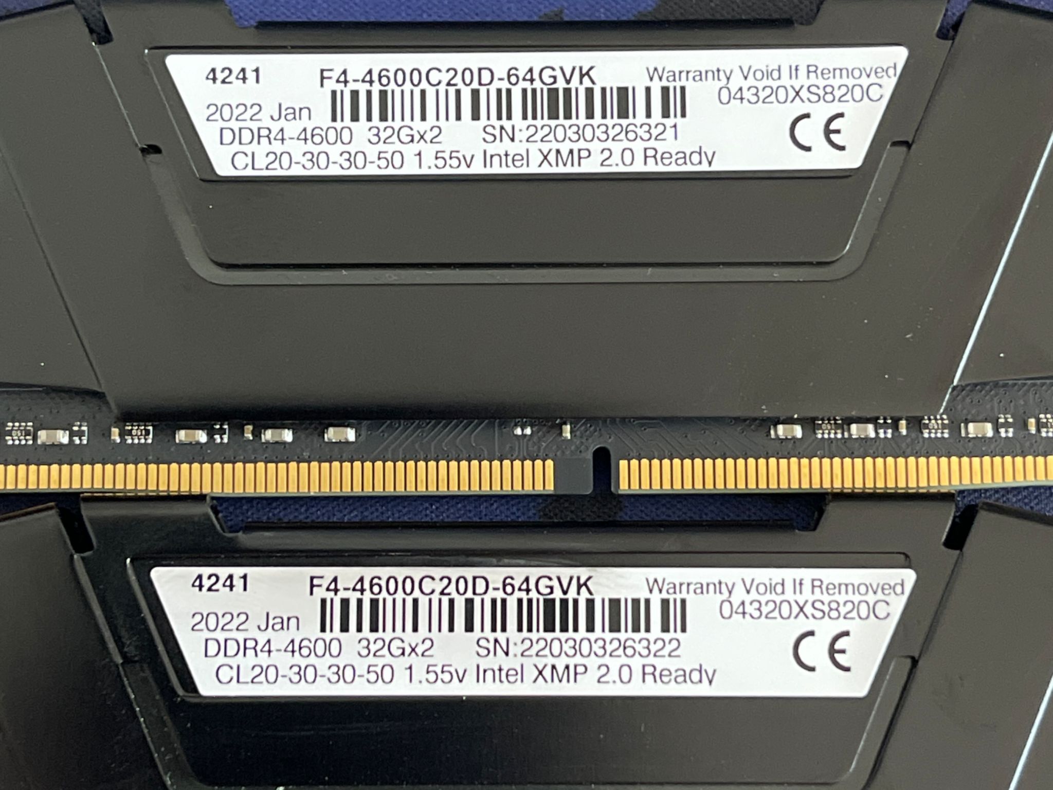 ⚠️LIKE NEW⚠️ DDR4-4600 CL20 G.Skill Ripjaws V 64 GB (2 x 32 GB)
