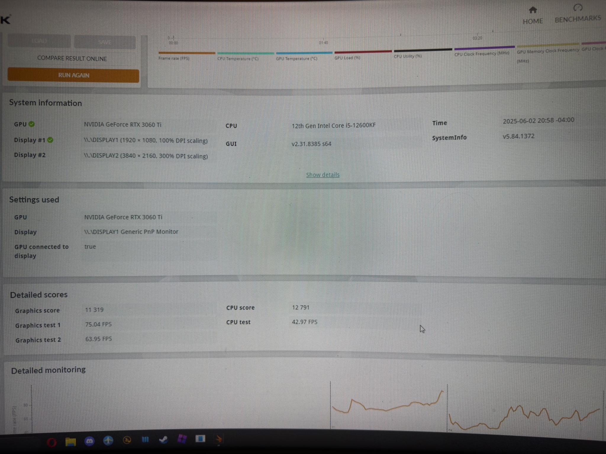 MSI GeForce RTX 3060Ti Ventux 2X OCV1 LHR