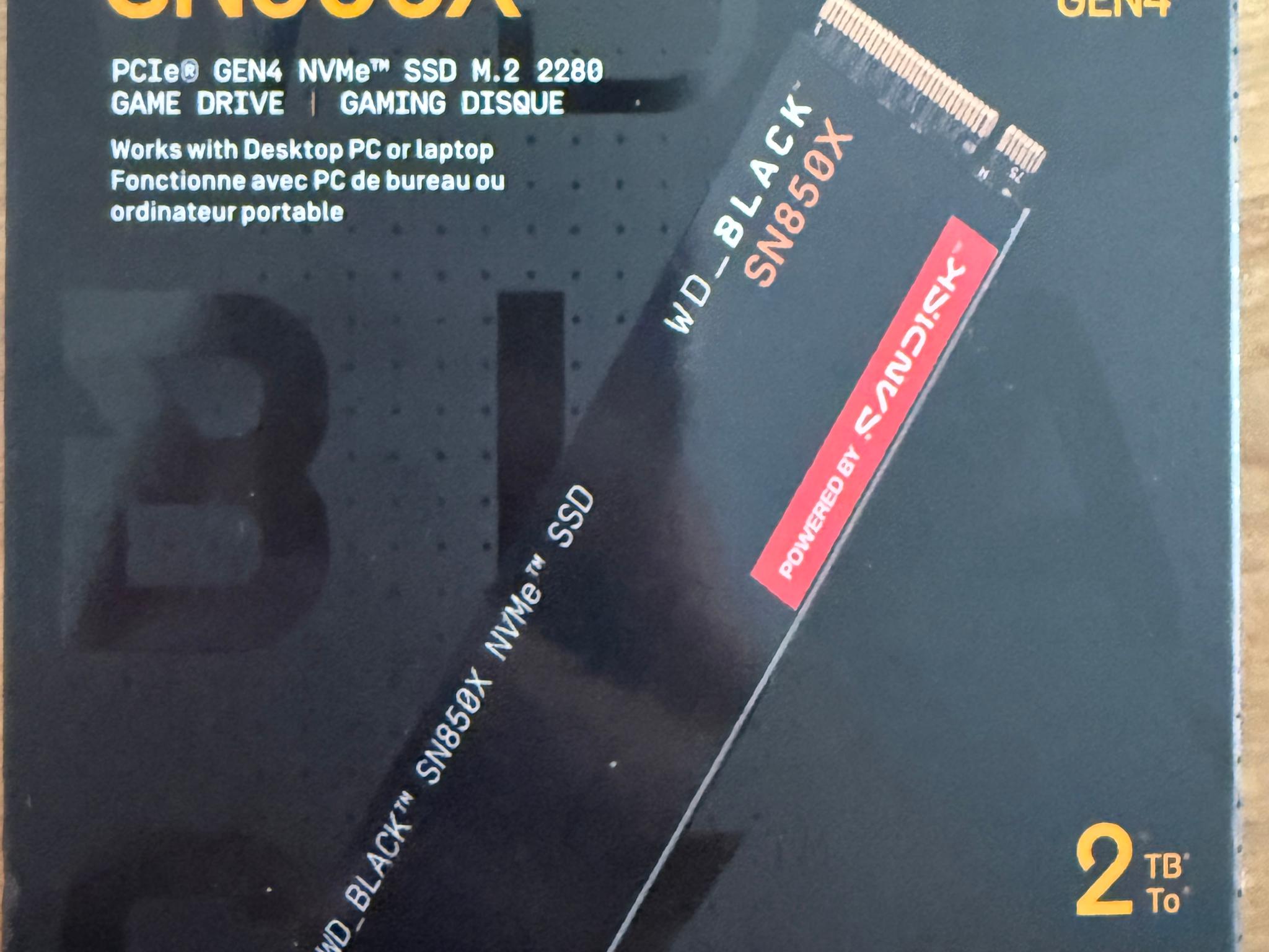 Western Digital WD_BLACK SN850X 2TB M.2 NVMe SSD