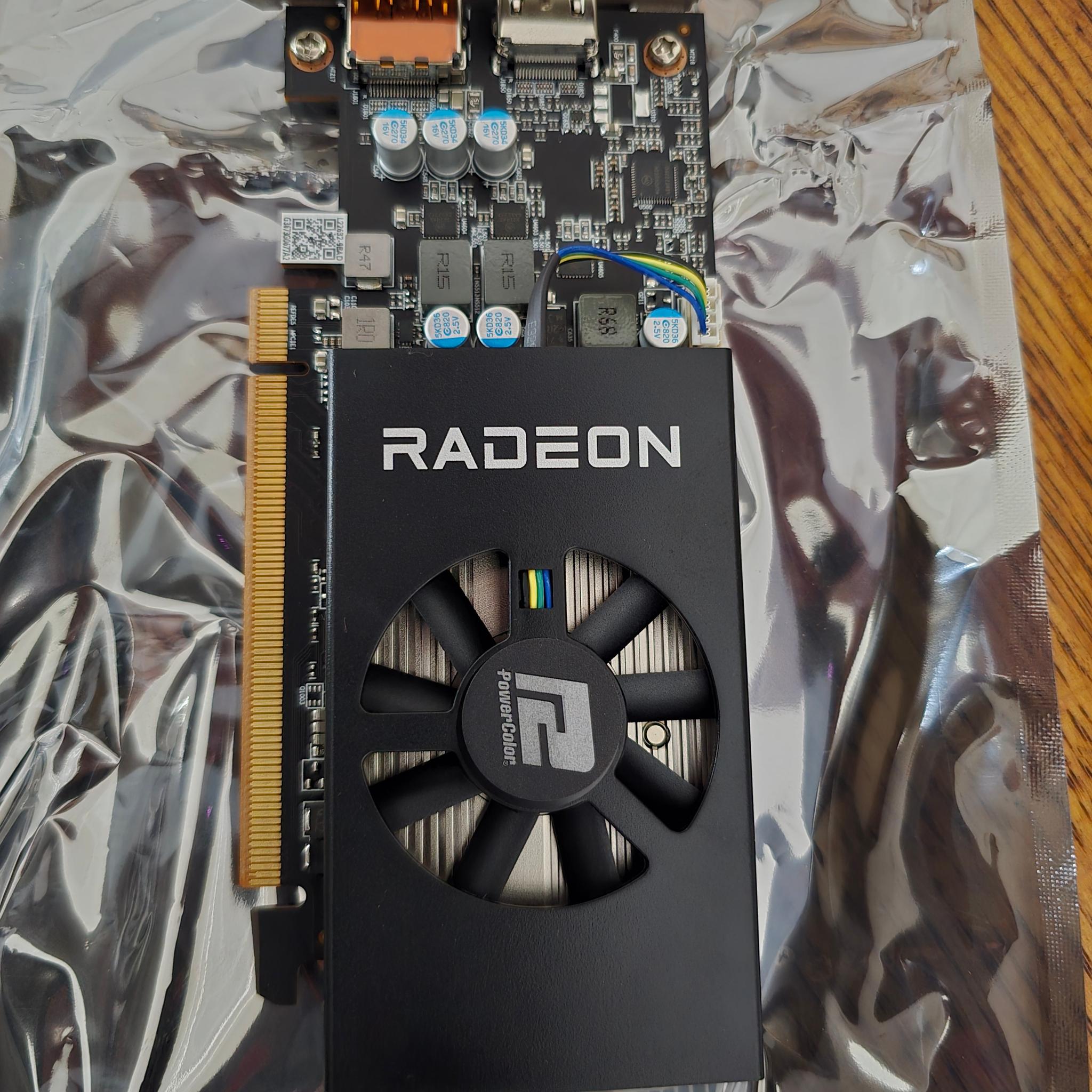 PowerColor Low Profile Radeon RX 6400 4Gb DDR6 no external power SFF single slot itx optiplex mini