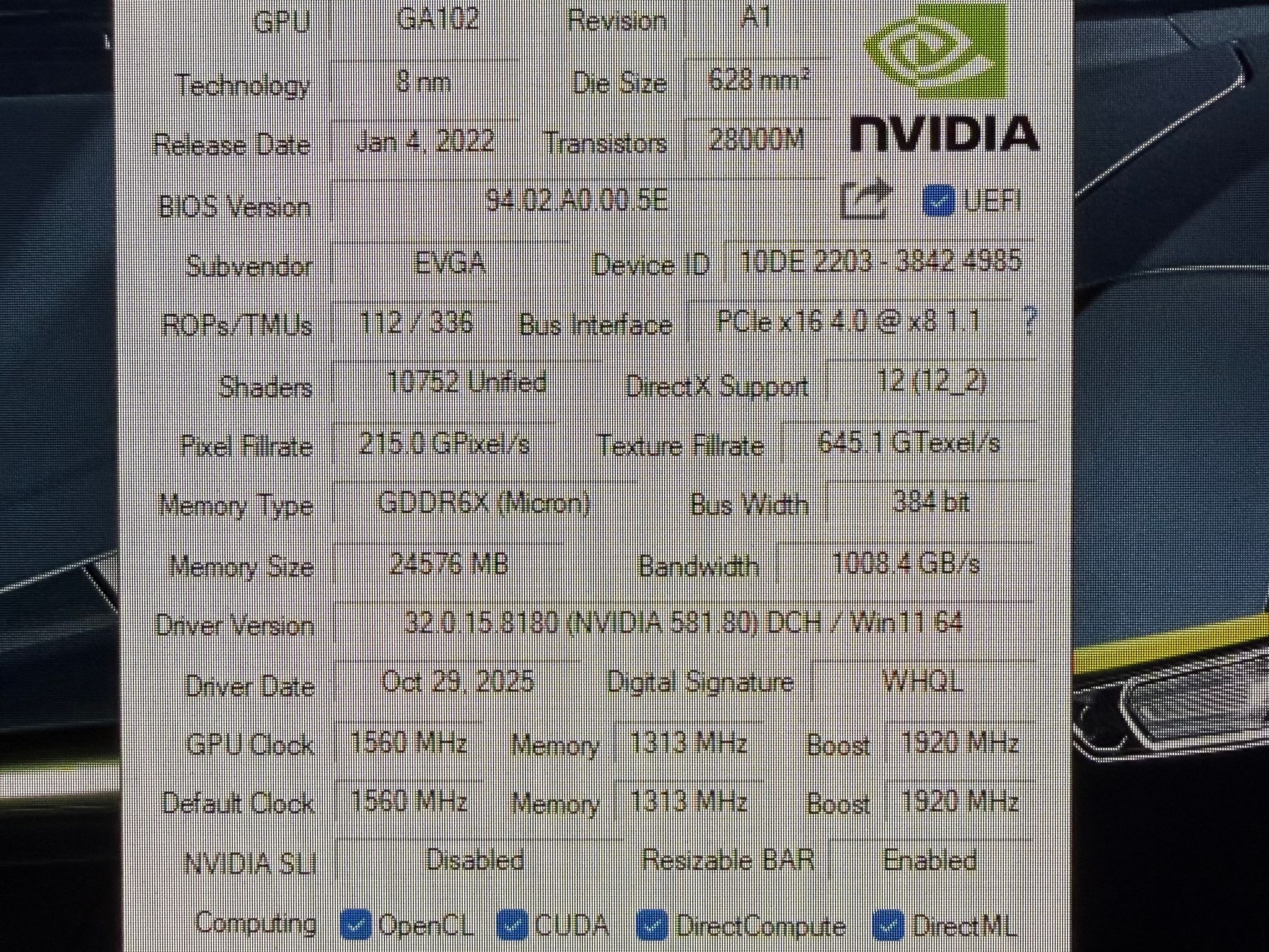 EVGA RTX 3090 Ti FTW3