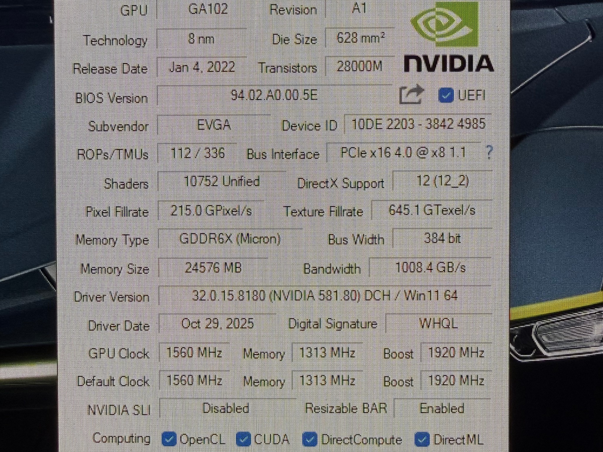 EVGA RTX 3090 Ti FTW3
