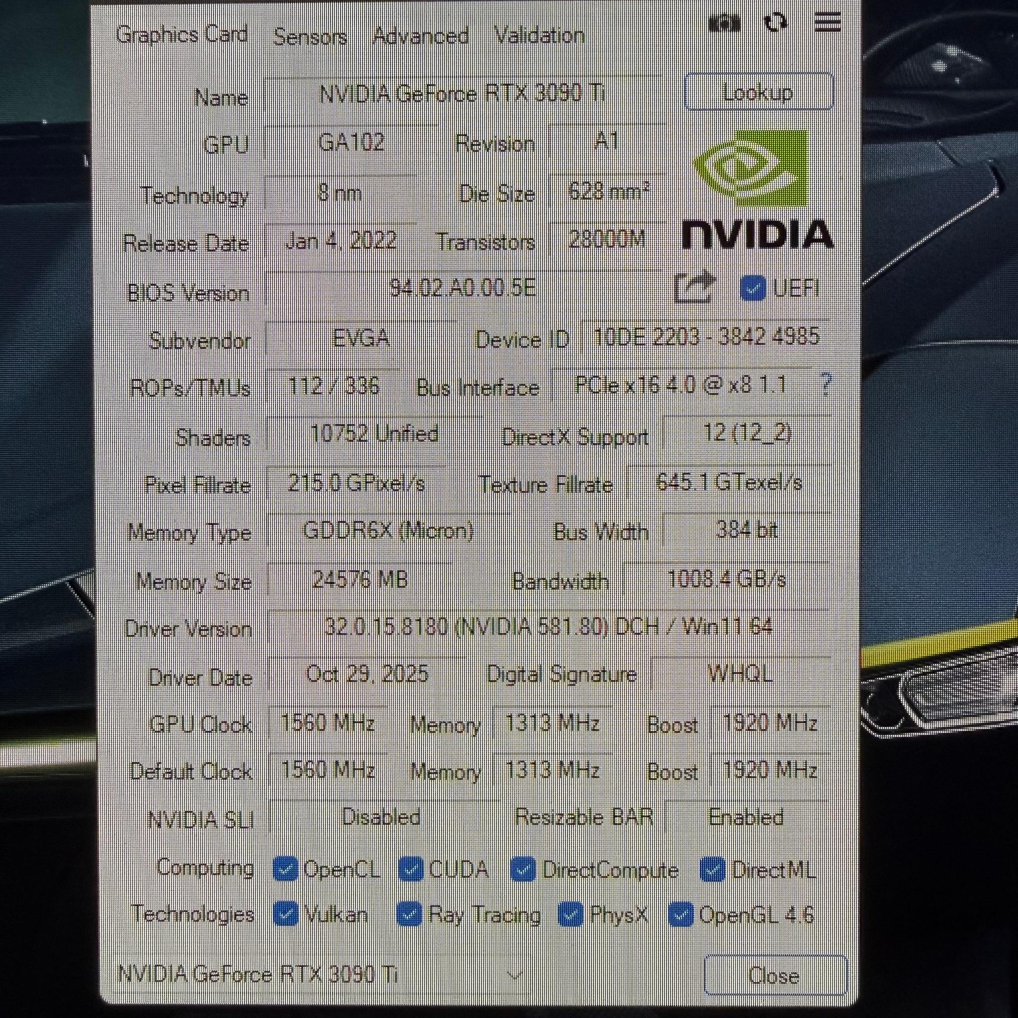 EVGA RTX 3090 Ti FTW3