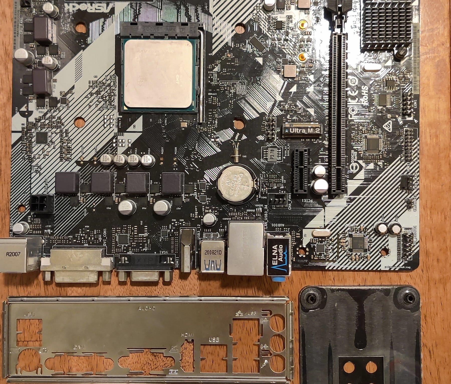 AM4 ASRock Motherboard and AMD Athlon 3000G