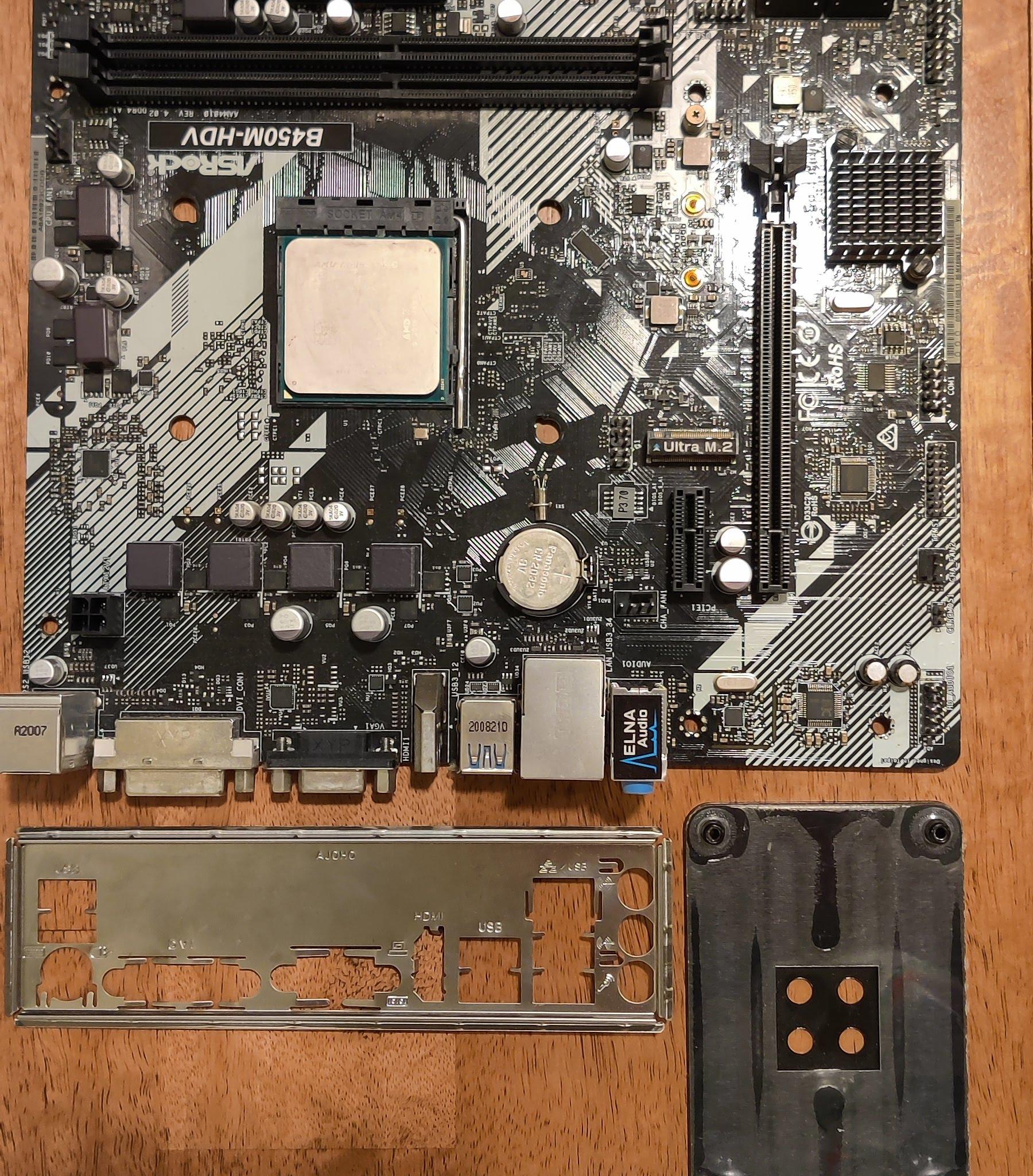 AM4 ASRock Motherboard and AMD Athlon 3000G