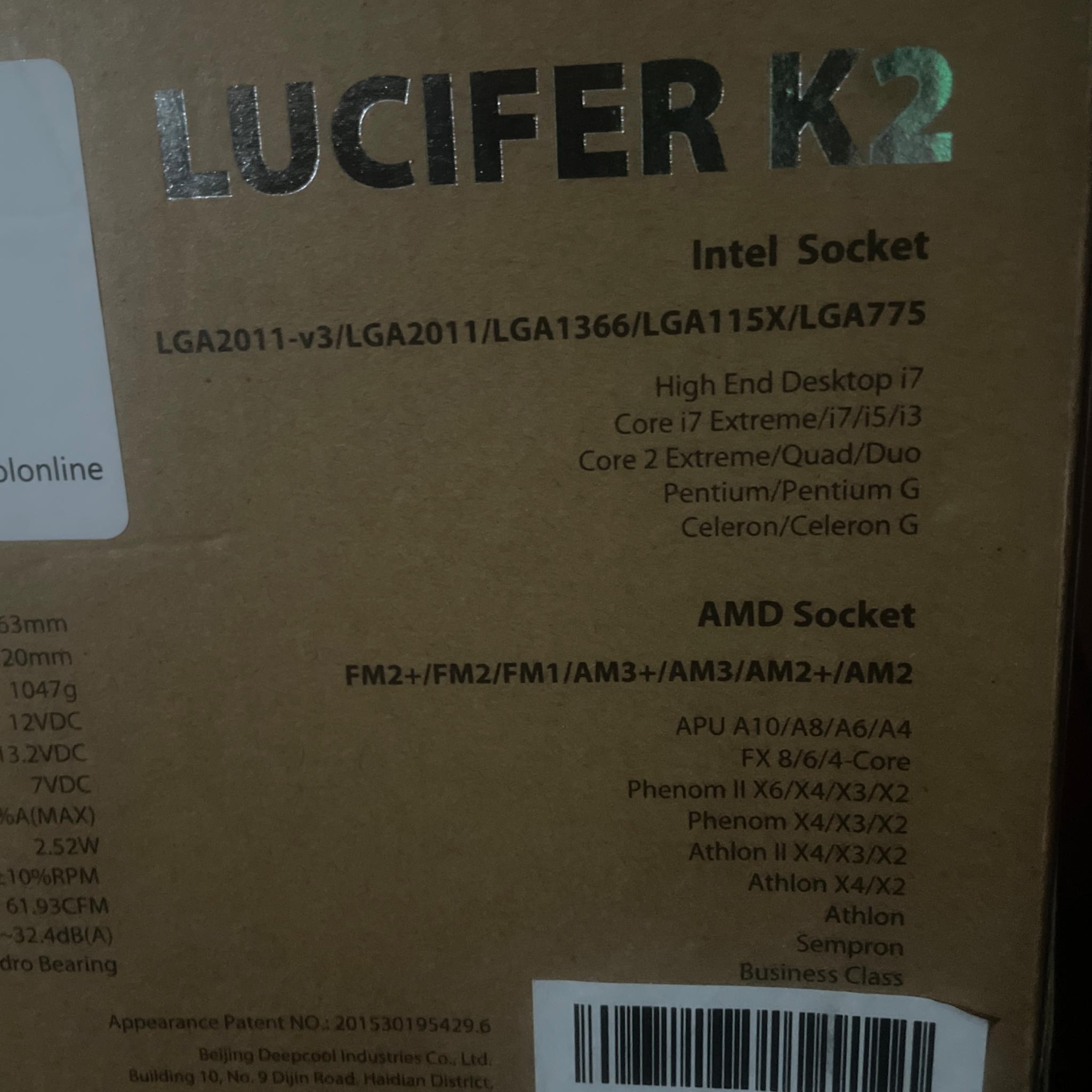 Lucifer K2 Tower Air Cooler -Open Box-
