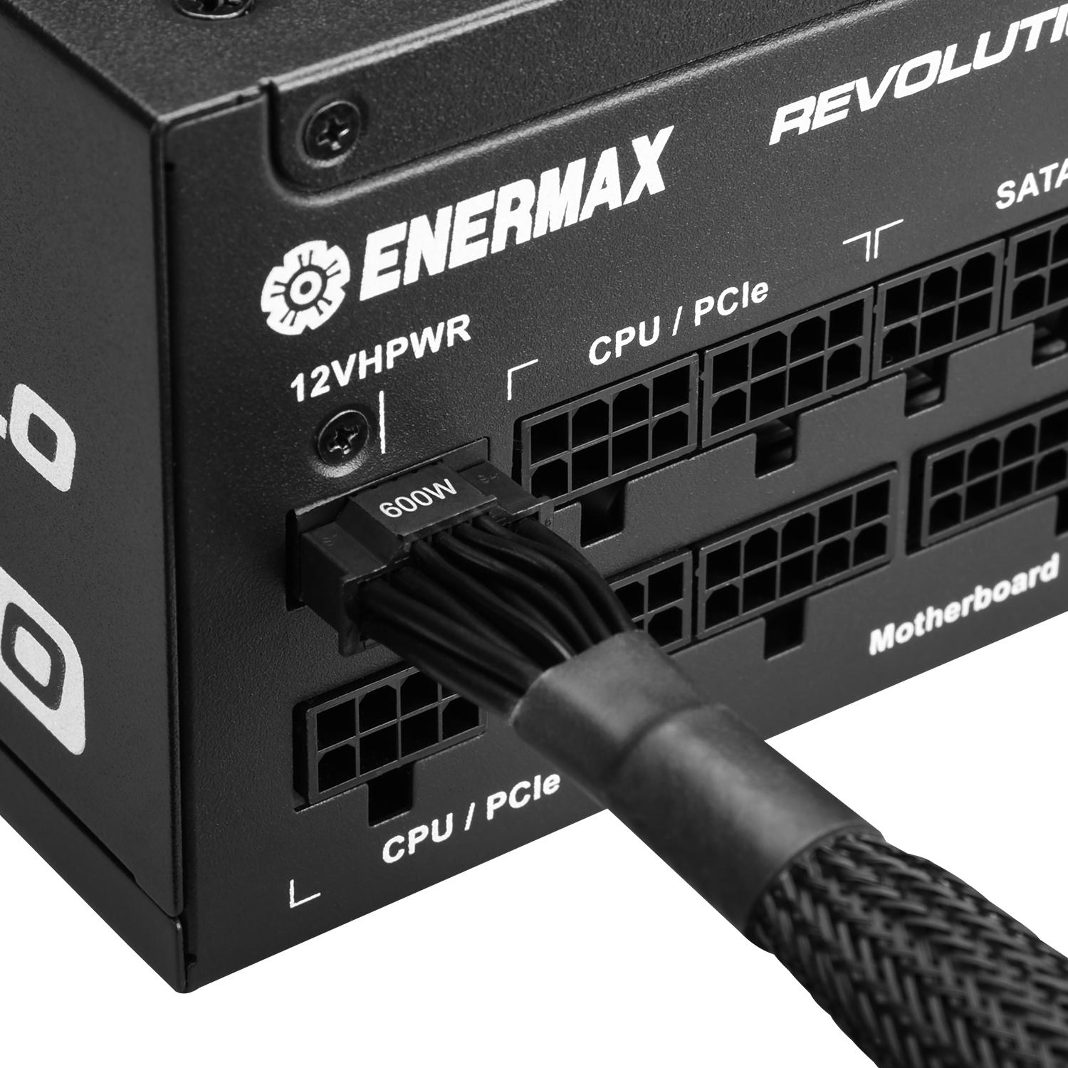 ENERMAX REVOLUTION ATX 3.0 1200W, 80+ Gold Full Modular, ATX 3.0, 600W PCIe 5.0 12VHPWR Connectors
