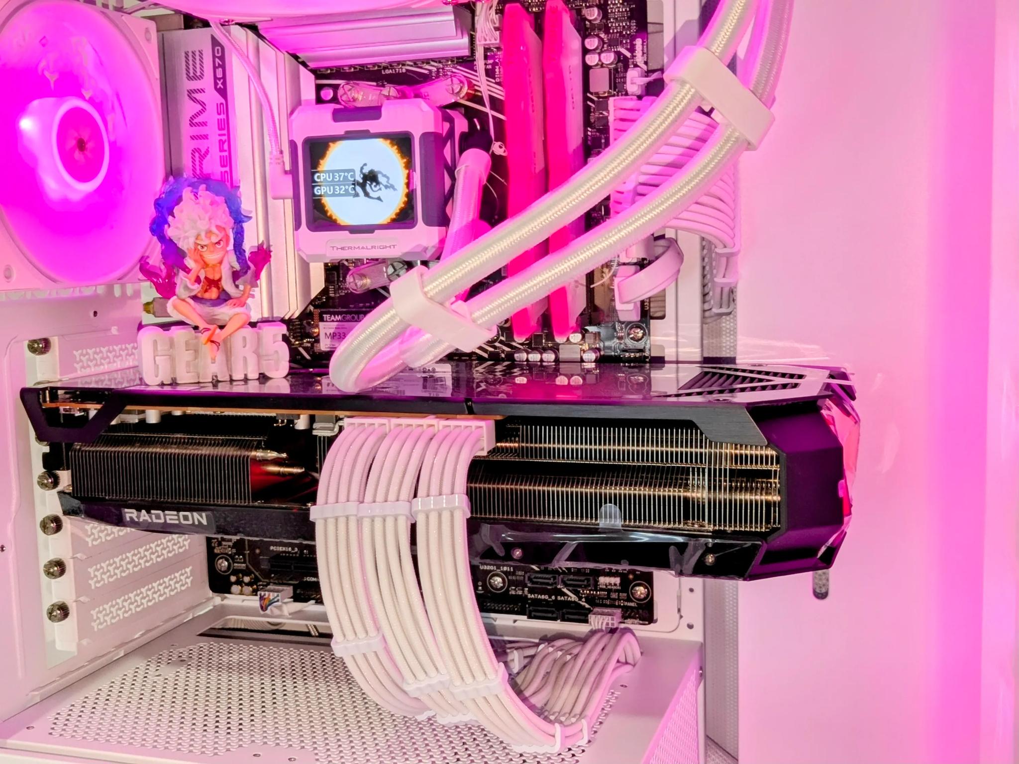⚪️Luffy Gear 5☀️⚪RX9700XT(Red Devil😈 edition)⚪Ryzen 7 7800X3D⚪64GB DDR5 RAM⚪2TB NVMe SSD⚪Windows 11