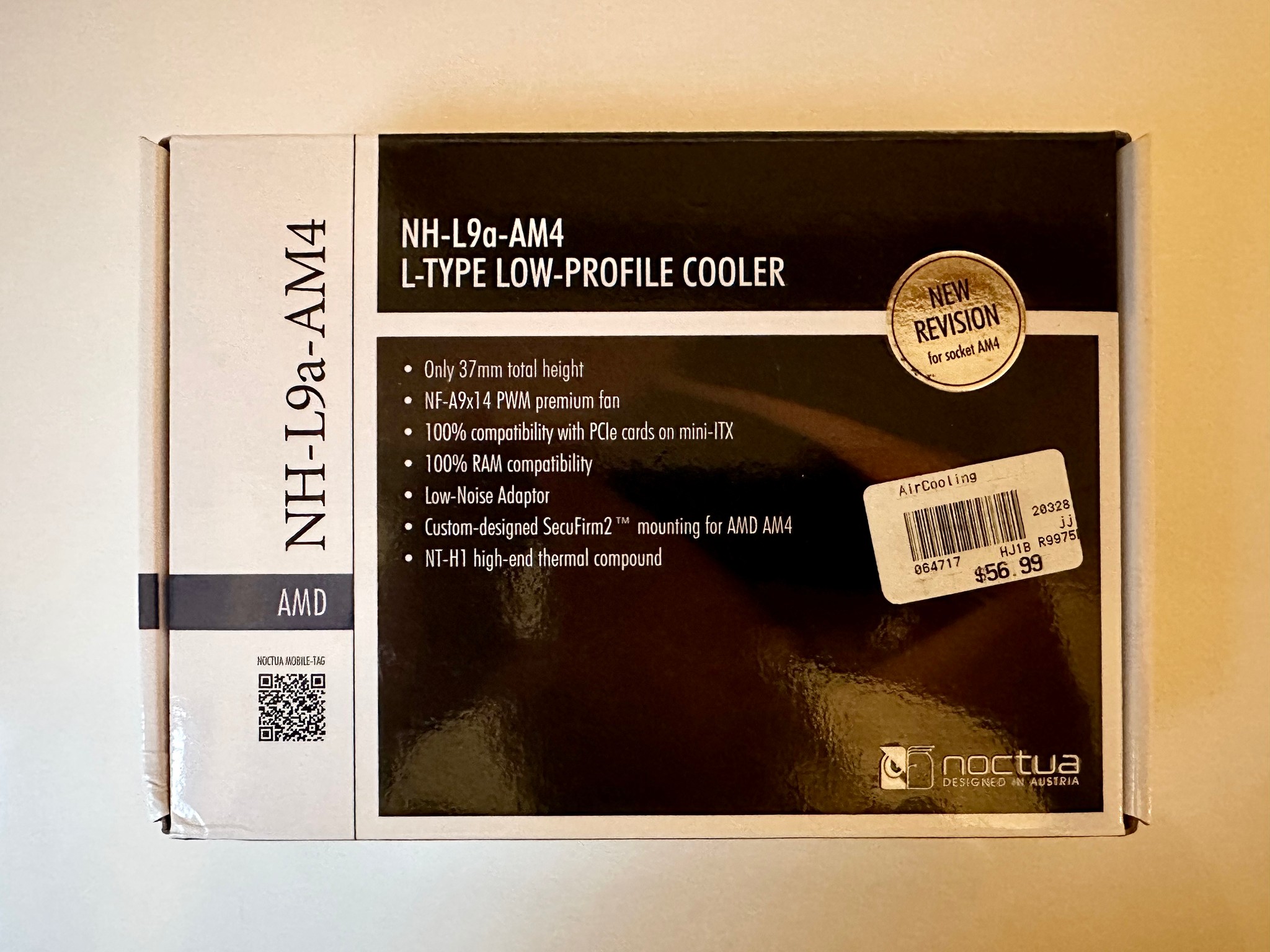 Noctua NH-L9a-AM4 Low Profile CPU Cooler (New, In Box, SKU 064717)