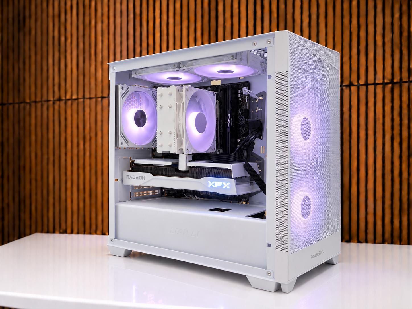Whiteout v1 Gaming PC | 9060XT 16GB💻| DDR5| 16GB RAM | WiFi/BT | Windows 11 | 1TB