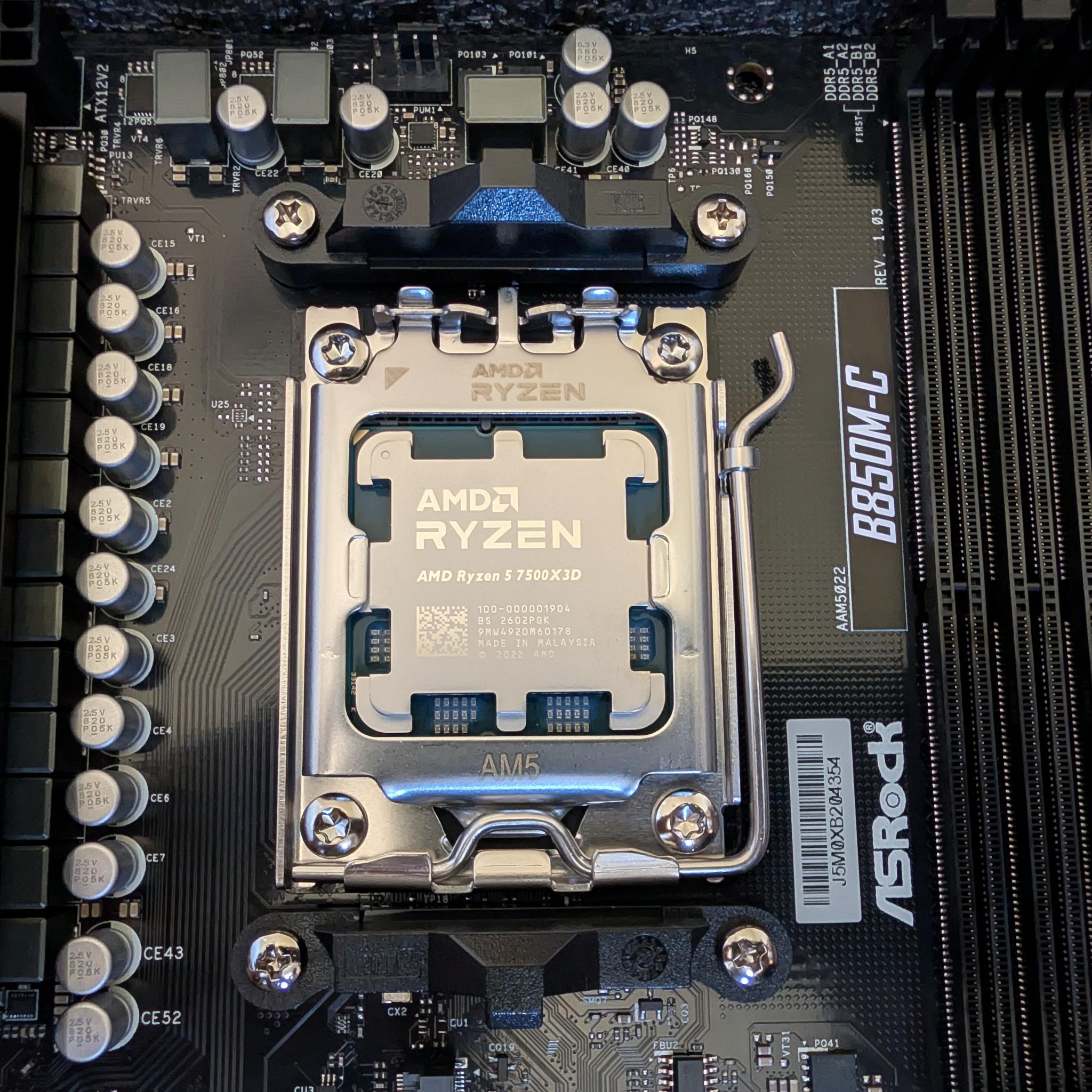 AMD Ryzen 5 7500X3D + ASRock B850M-C AM5 Motherboard Bundle
