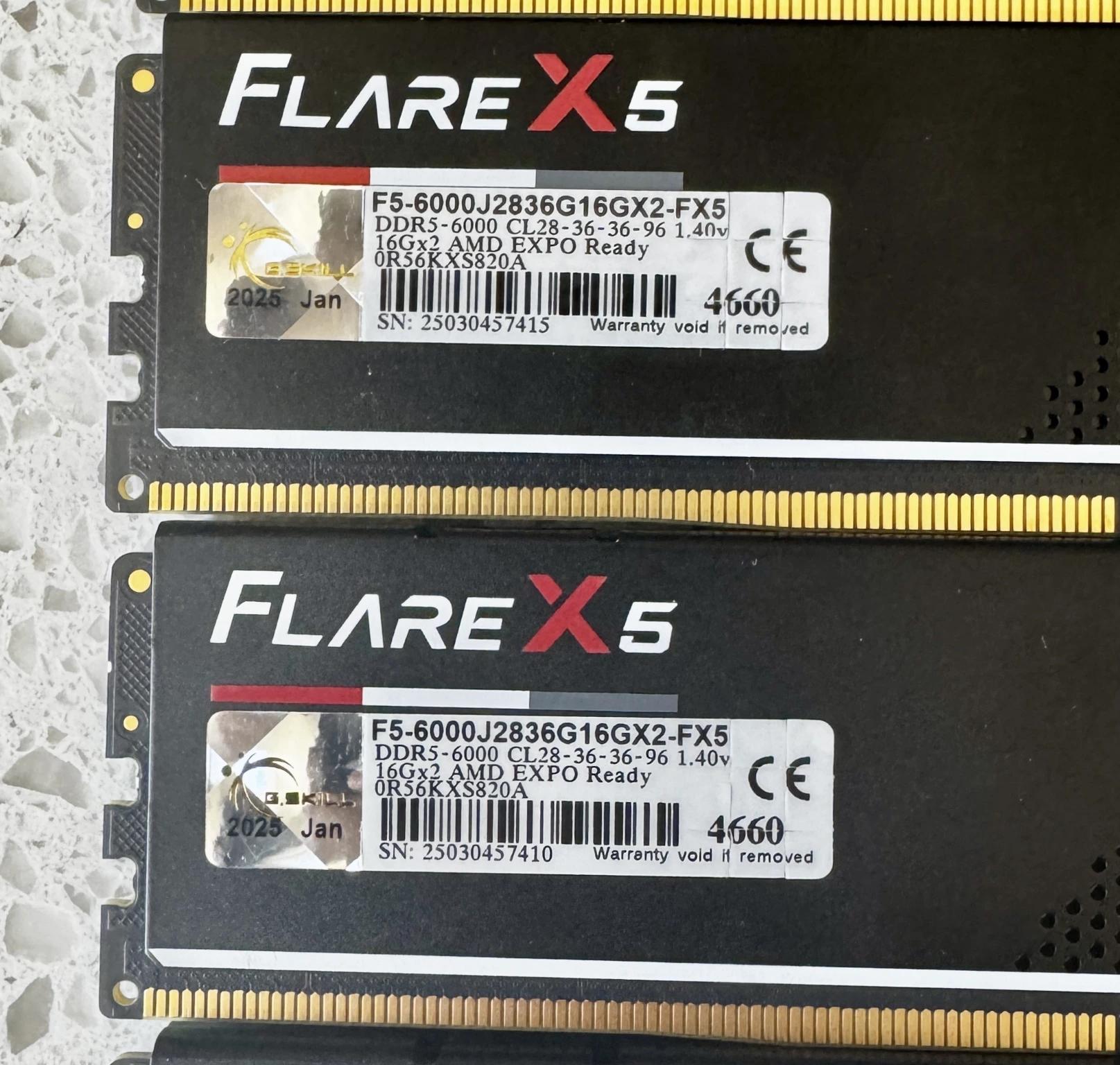 G.SKILL Flare X5 DDR5 6000 CL28 Desktop Memory - 64GB (4 x 16GB)