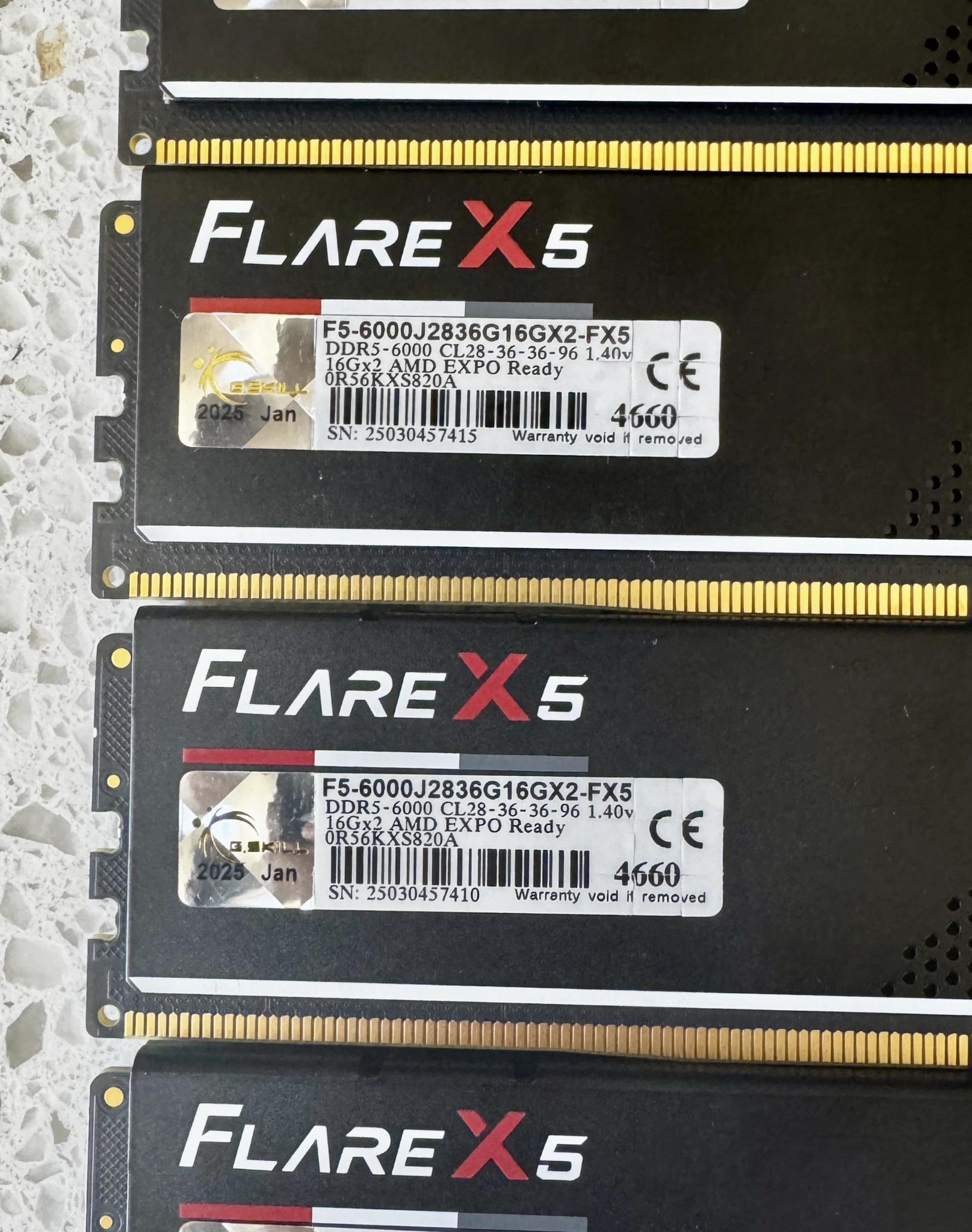 G.SKILL Flare X5 DDR5 6000 CL28 Desktop Memory - 64GB (4 x 16GB)