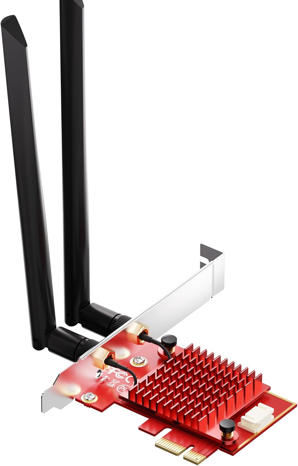 WiFi 6E PCIe Card | Intel AX210 Chip | 5400Mbps Tri-Band 2.4GHz/5GHz/6GHz | Bluetooth 5.3