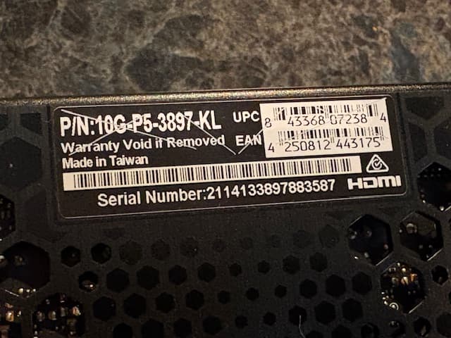 EVGA GeForce Nvidia RTX 3080 FTW3 ULTRA GAMING 10G-P5-3897-KL 10GB GDDR6X