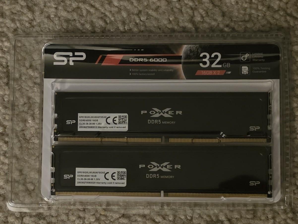 Silicon Power Pulse 32GB (2 x 16GB) DDR5 6000MHz CL30-38-38-96 Black Brand New Sealed