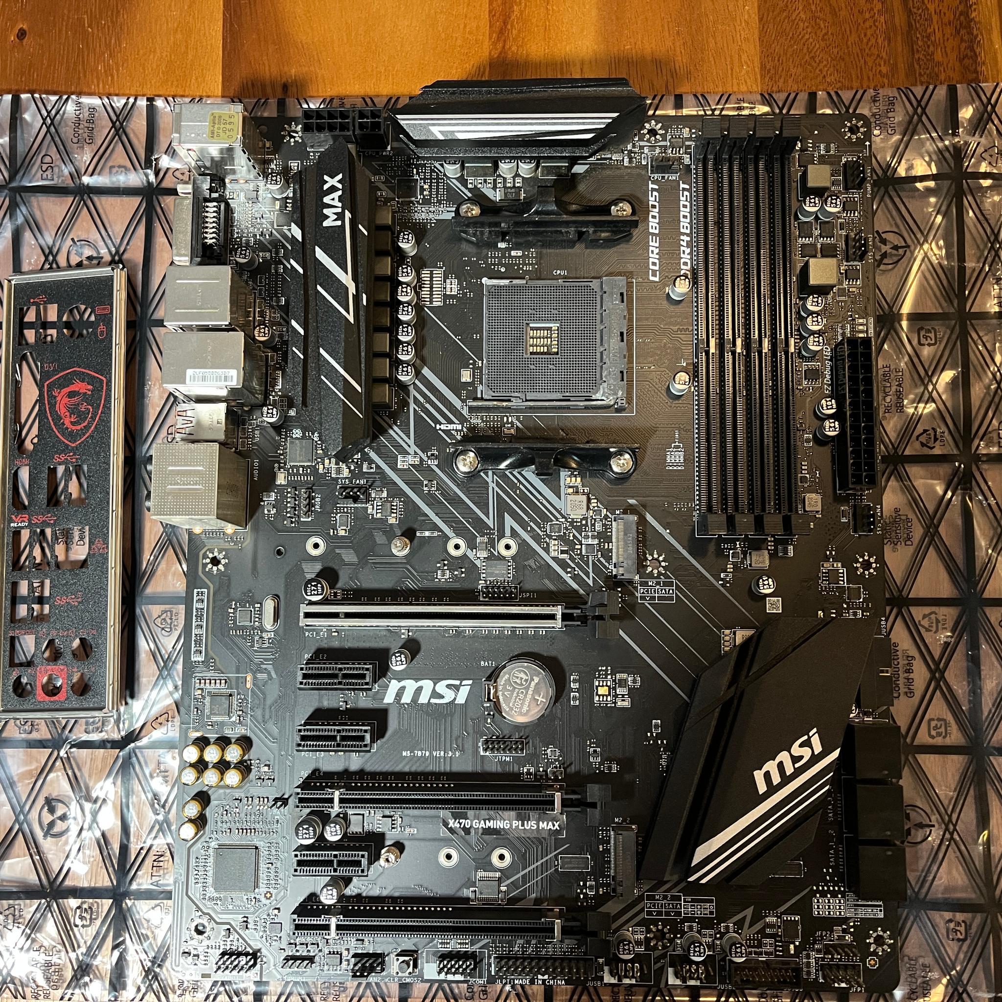 MSI X470 GAMING PLUS MAX AM4 AMD Ryzen 5000 ATX Motherboard *LATEST BIOS*