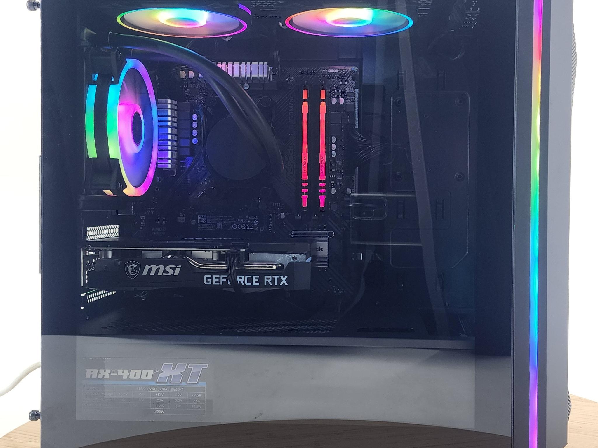 Gaming PC Ryzen 5 3600 16GB RAM 256GB SSD + 1TB HDD RTX 3050 8GB Windows 11 Computer