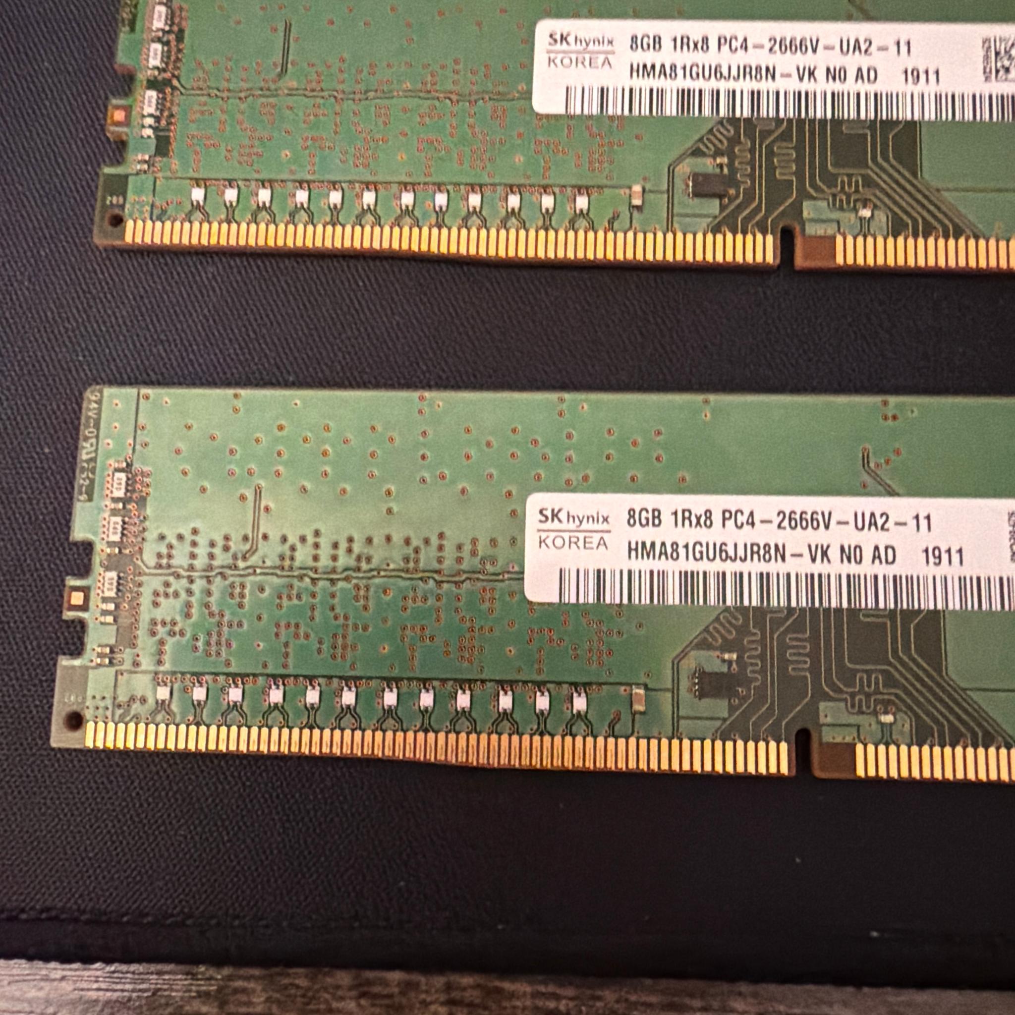 16GB DDR4 RAM 2x8GB SK Hynix 2666 DDR4 DIMM RAM
