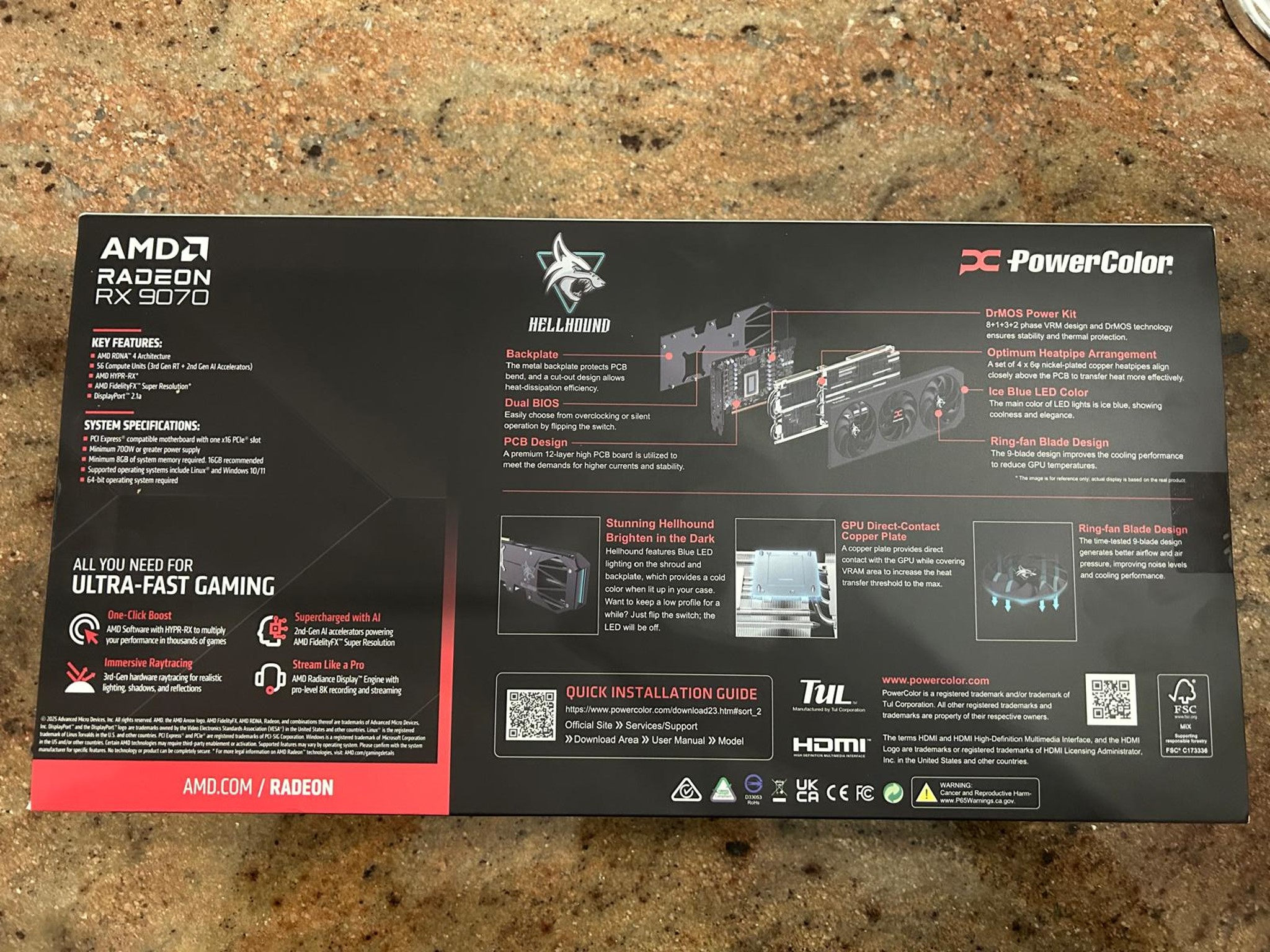 New Hellhound AMD Radeon™ RX 9070 16GB GDDR6 RX9070 16G-L/OC