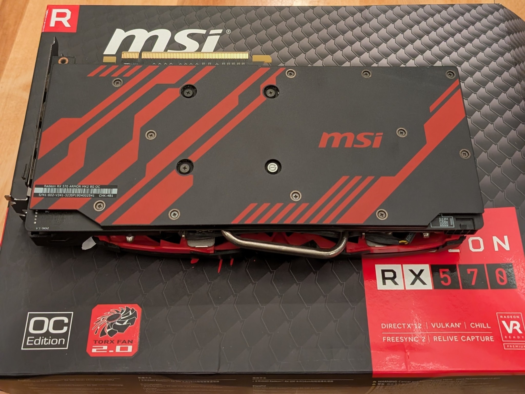 MSI Radeon RX 570 Armor MK2 8GB GDDR5 OC GPU