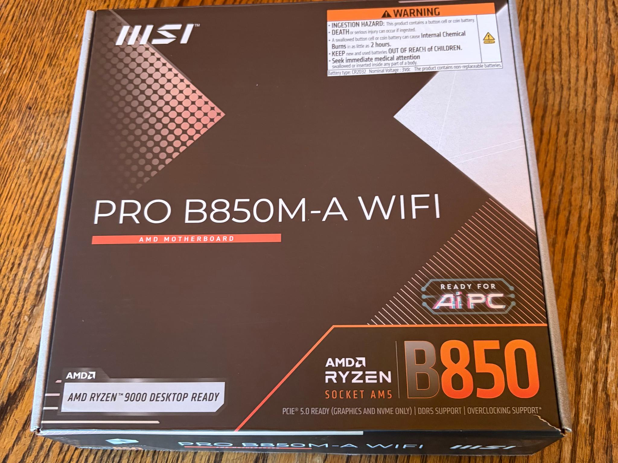 MSI PRO B850M-A WIFI