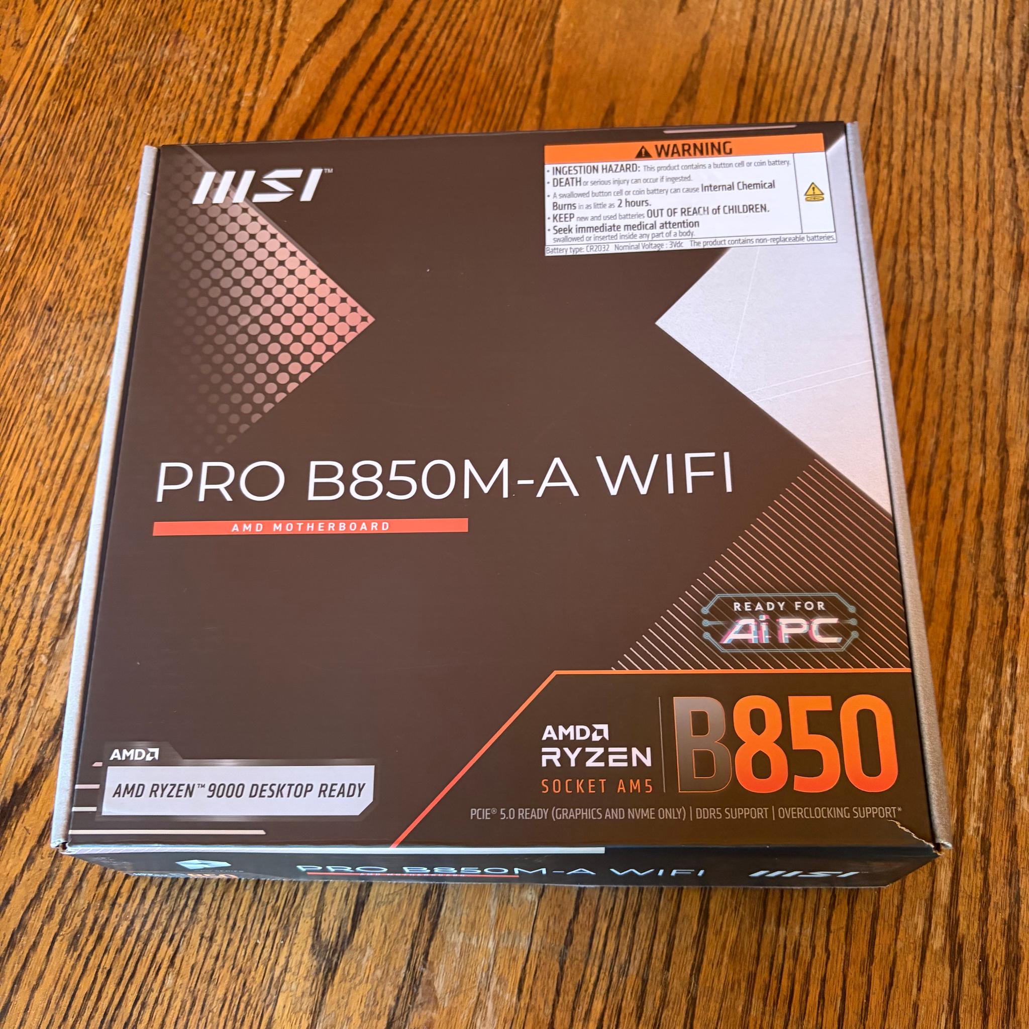 MSI PRO B850M-A WIFI