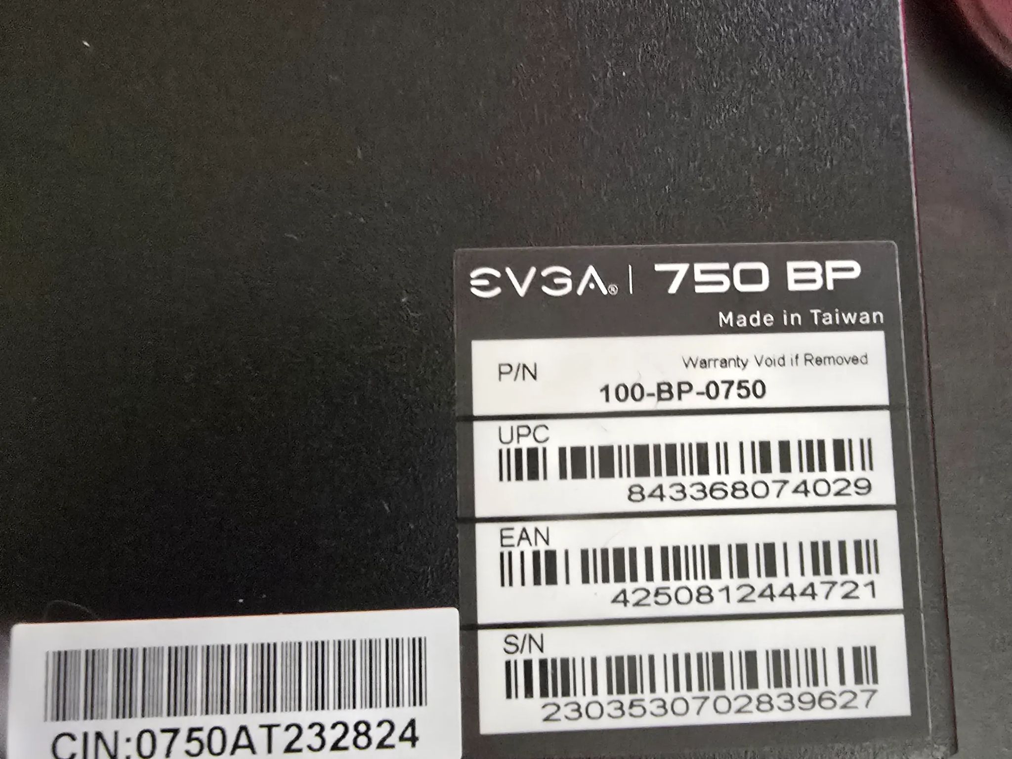 EVGA 750 BP, 80+ BRONZE 750W