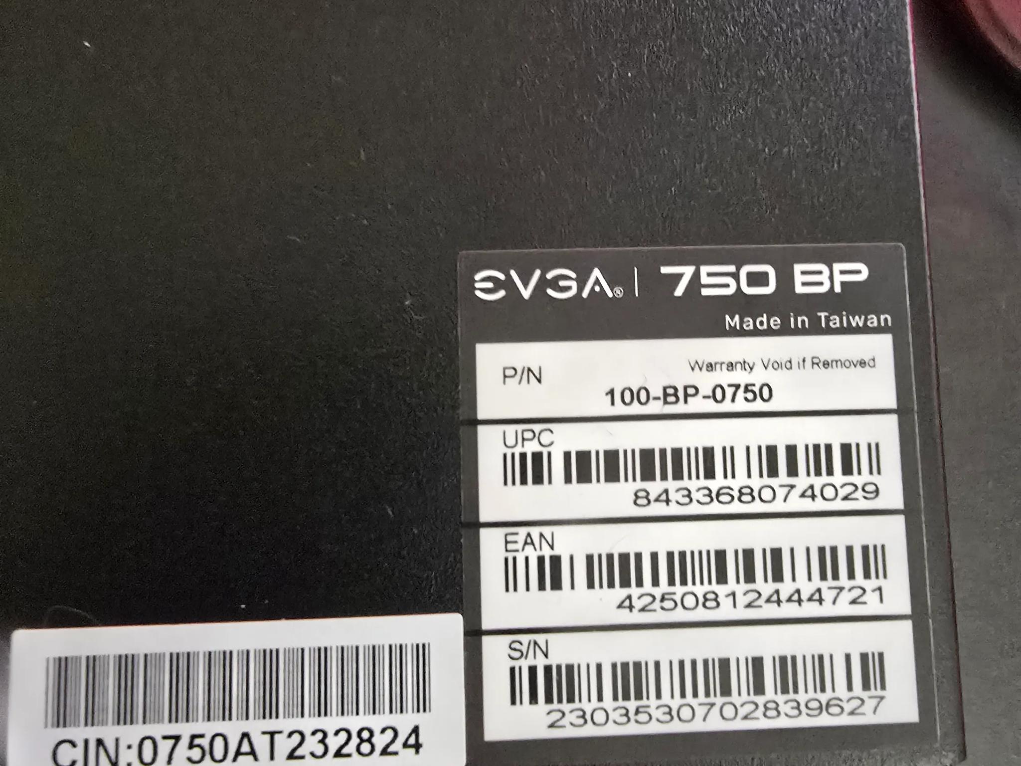 EVGA 750 BP, 80+ BRONZE 750W