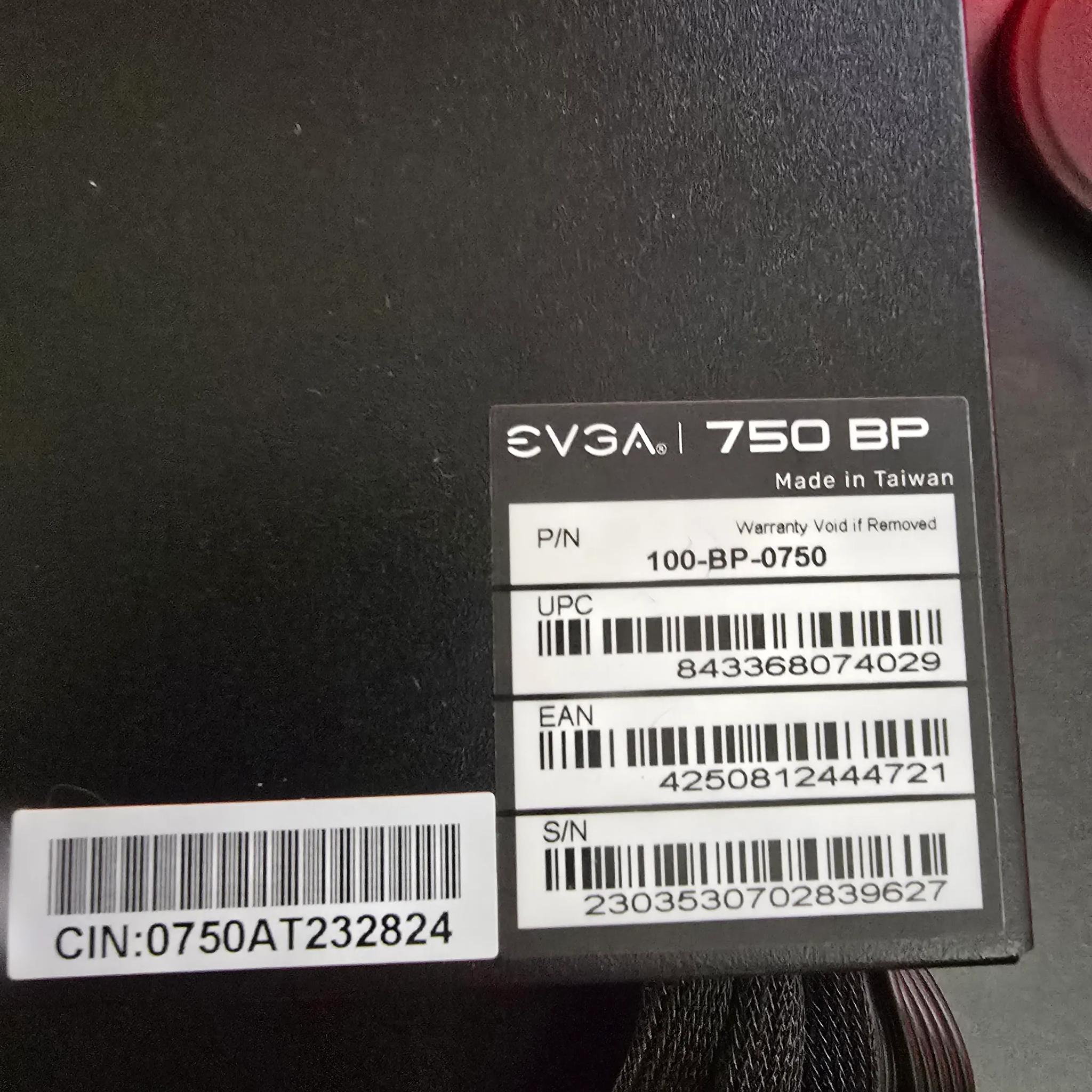 EVGA 750 BP, 80+ BRONZE 750W