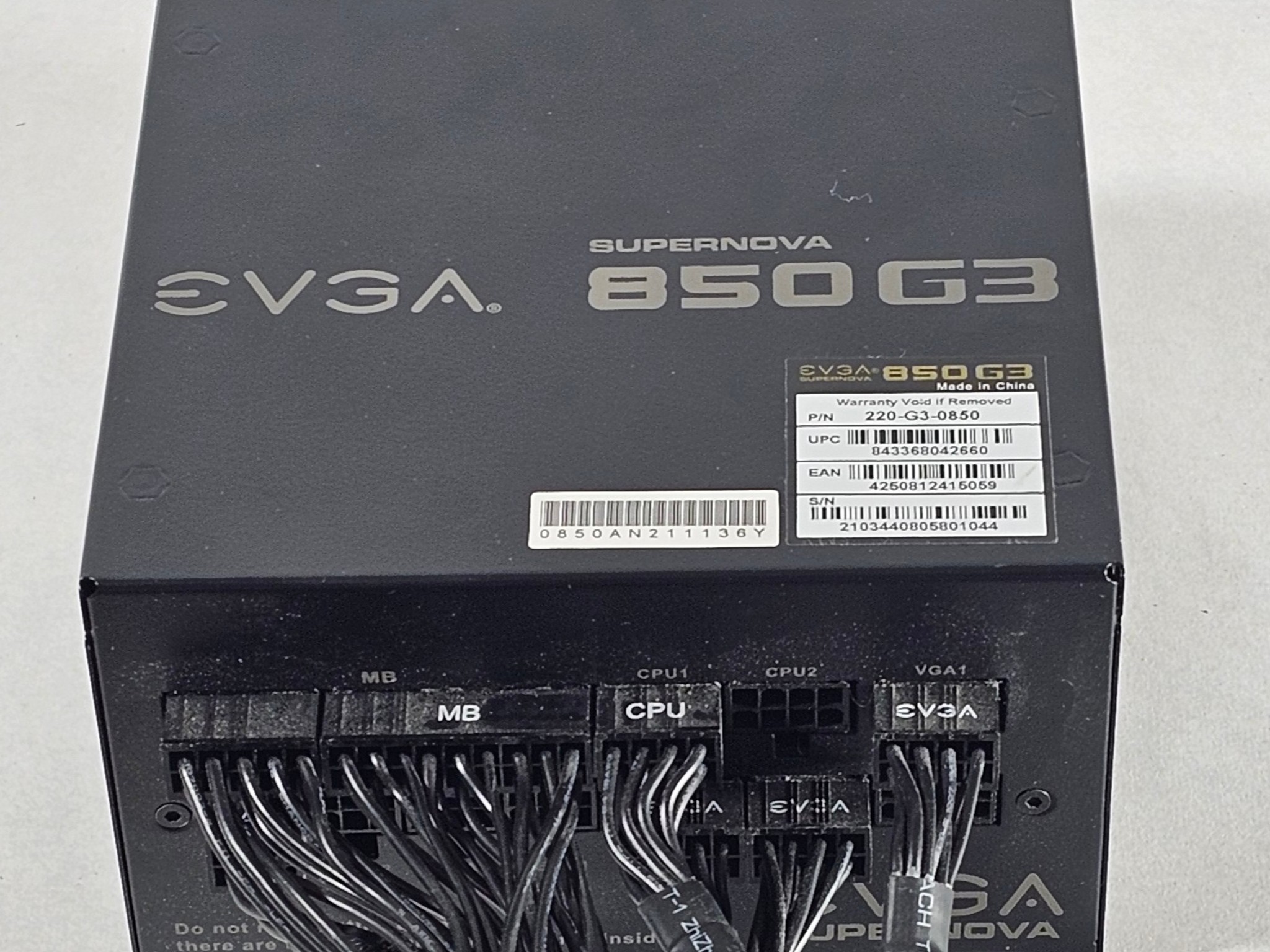 EVGA SuperNOVA 850 G3 850W 80+ Gold Power Supply