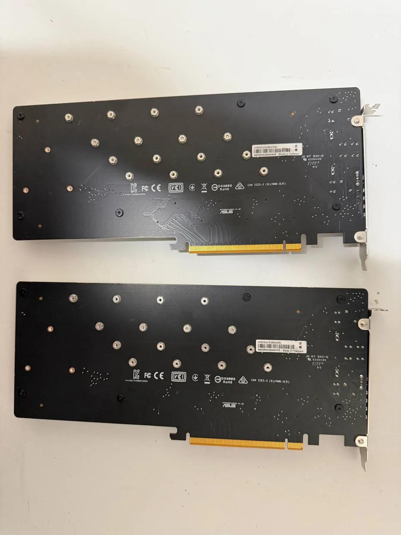 2× ASUS Hyper M.2 x16 Gen 4 Cards