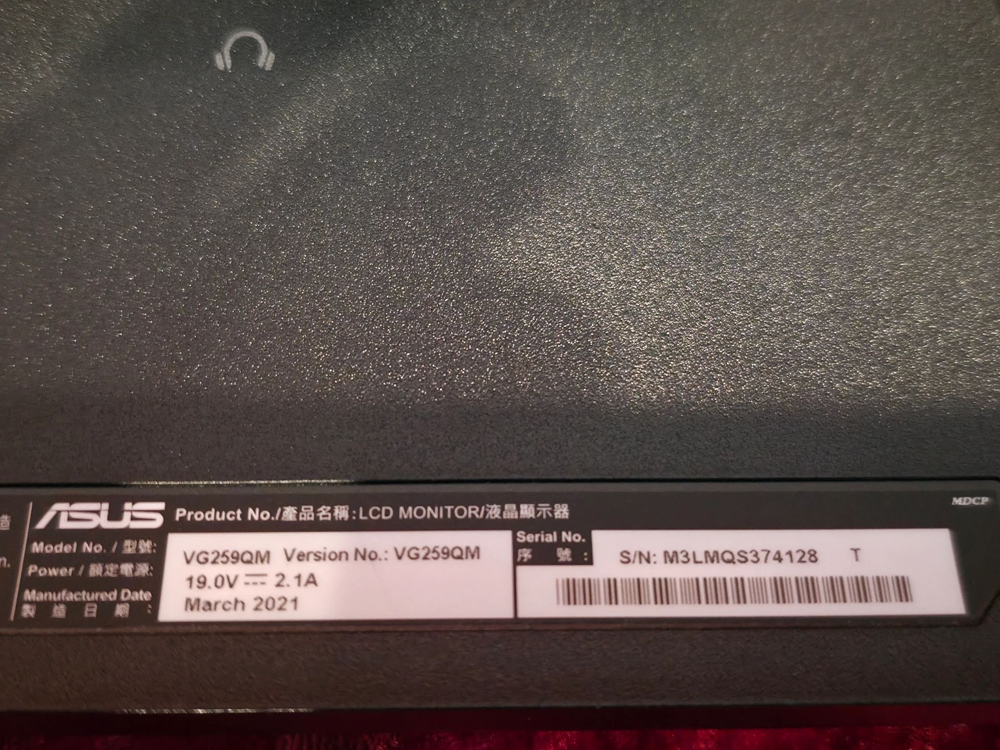 ASUS TUF Gaming Monitor VG259QM 24.5”