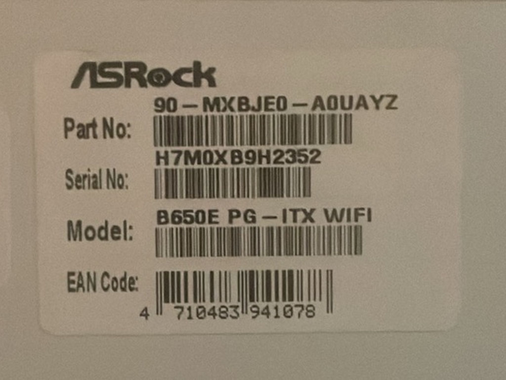 ASrock PG B650E ITX + 7600X3D