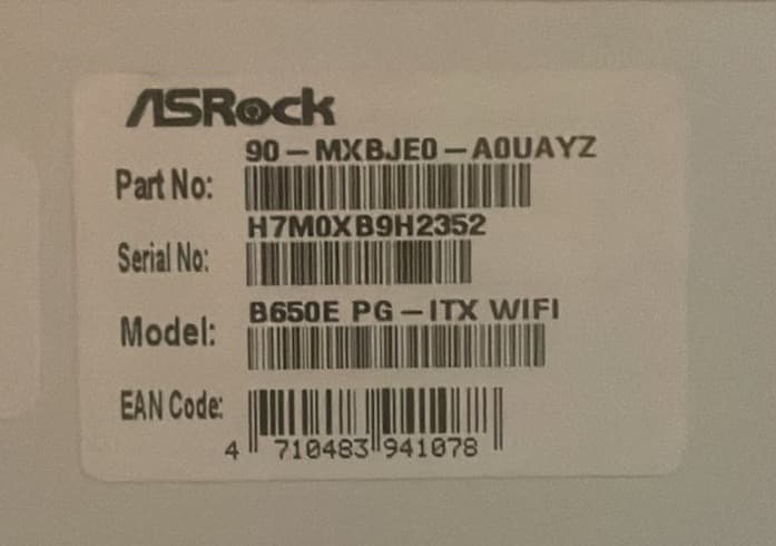 ASrock PG B650E ITX + 7600X3D