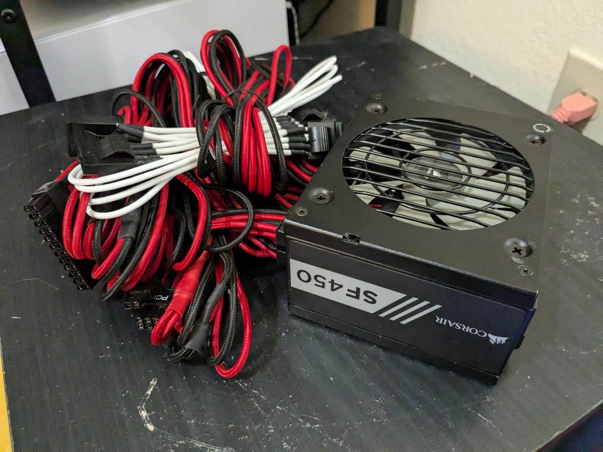 Corsair SF450 SFX Small Form Factor Fully Modular Power Supply with Custom Sleeved Cables