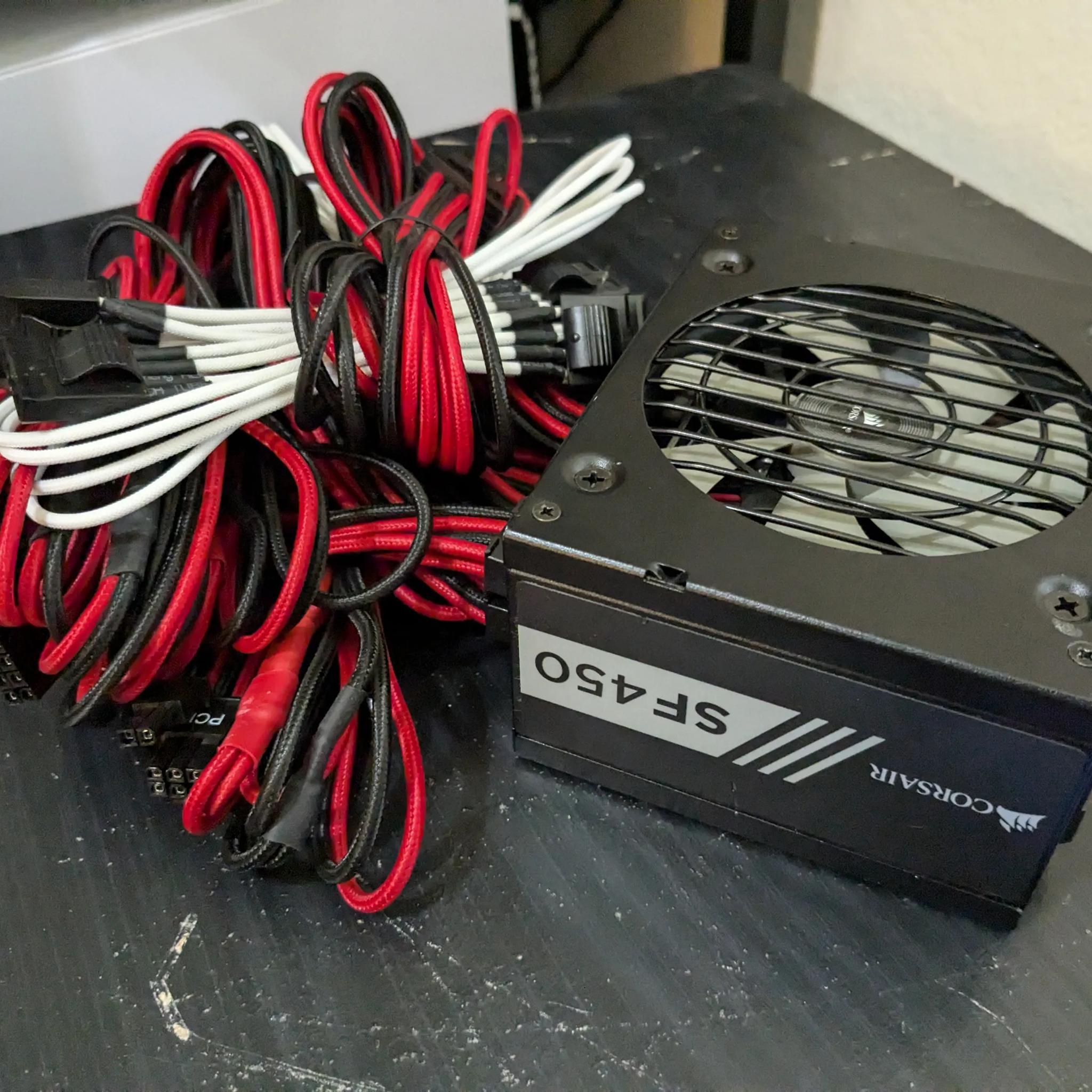 Corsair SF450 SFX Small Form Factor Fully Modular Power Supply with Custom Sleeved Cables